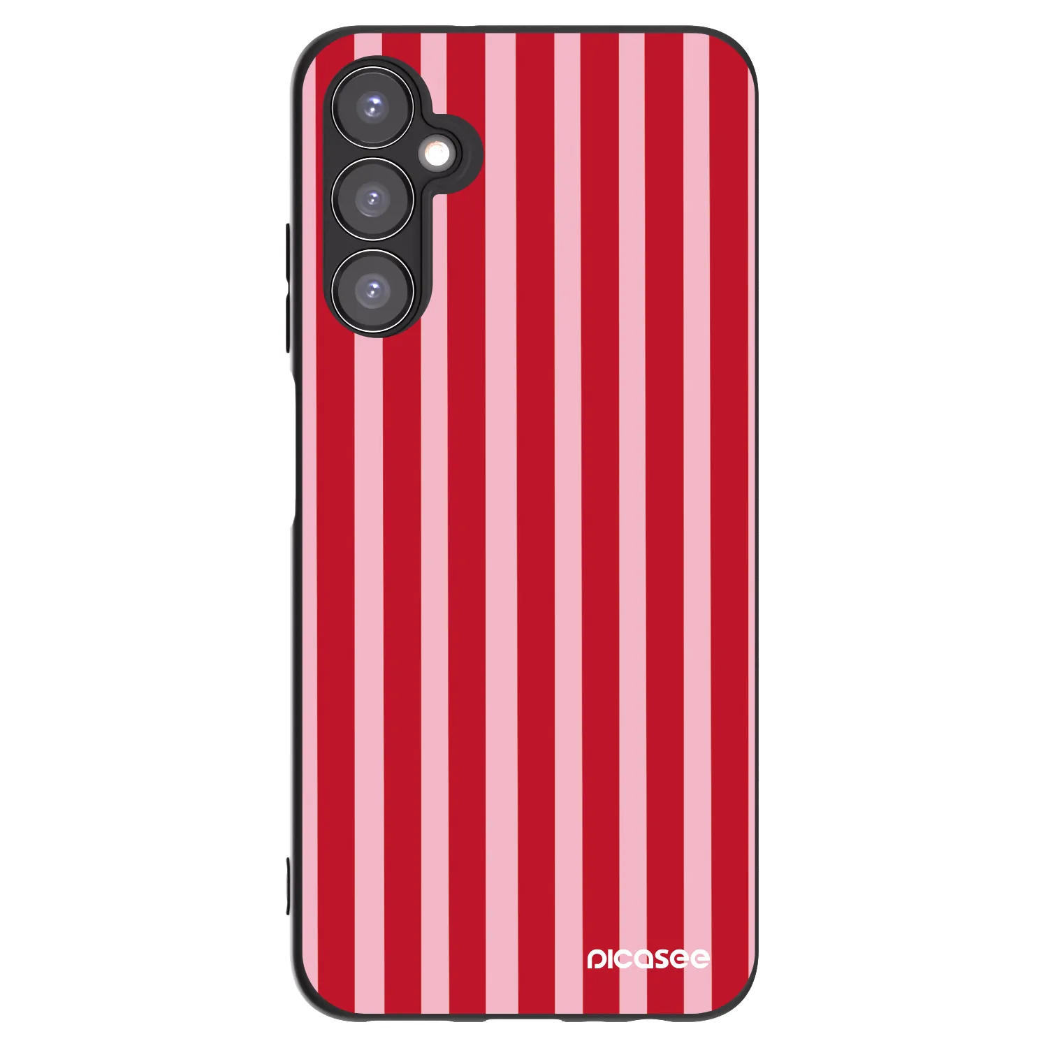 Picasee Μαύρη θήκη σιλικόνης για Samsung Galaxy A05s A057G - Lines red