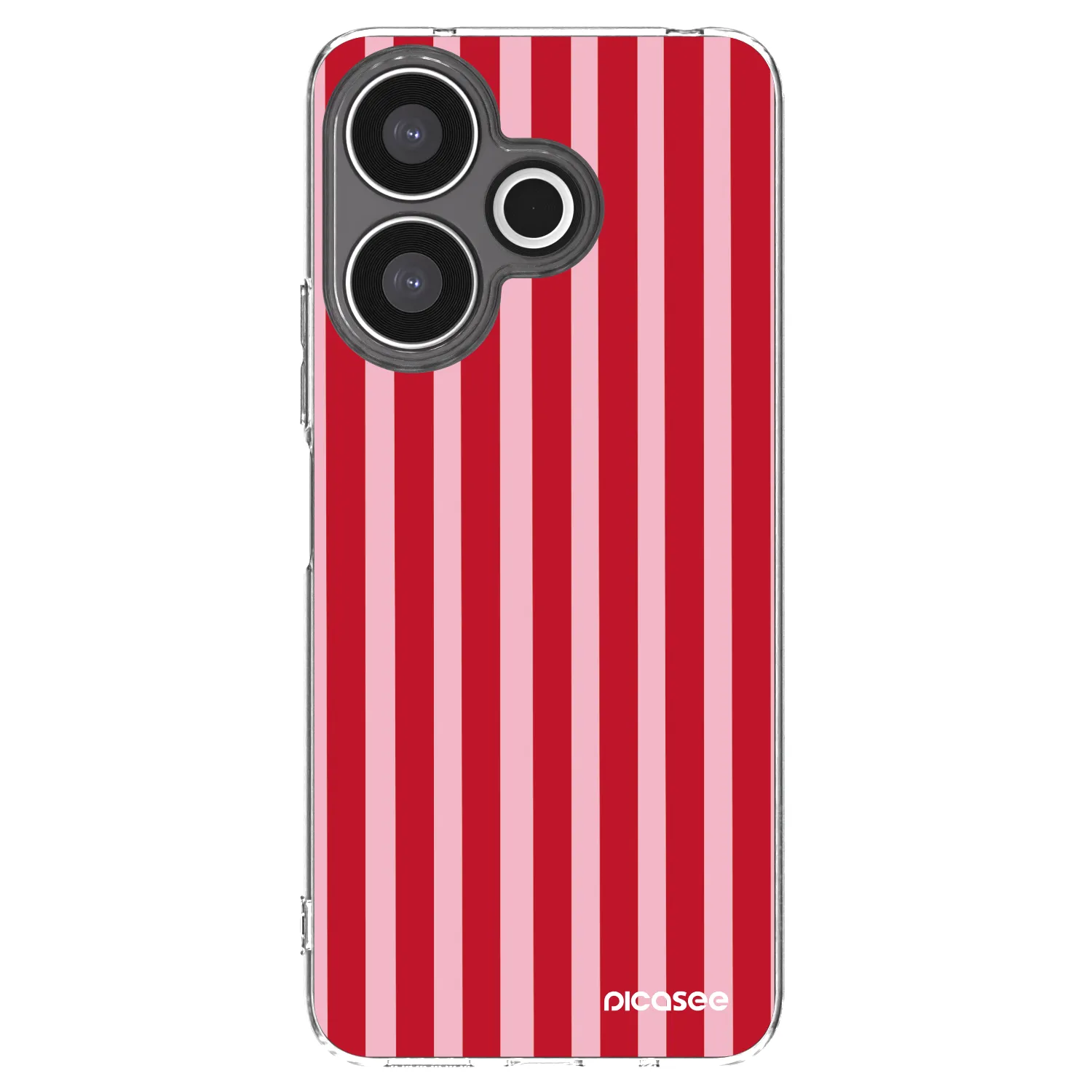 Picasee διαφανής θήκη σιλικόνης Xiaomi Redmi 13 4G - Lines red