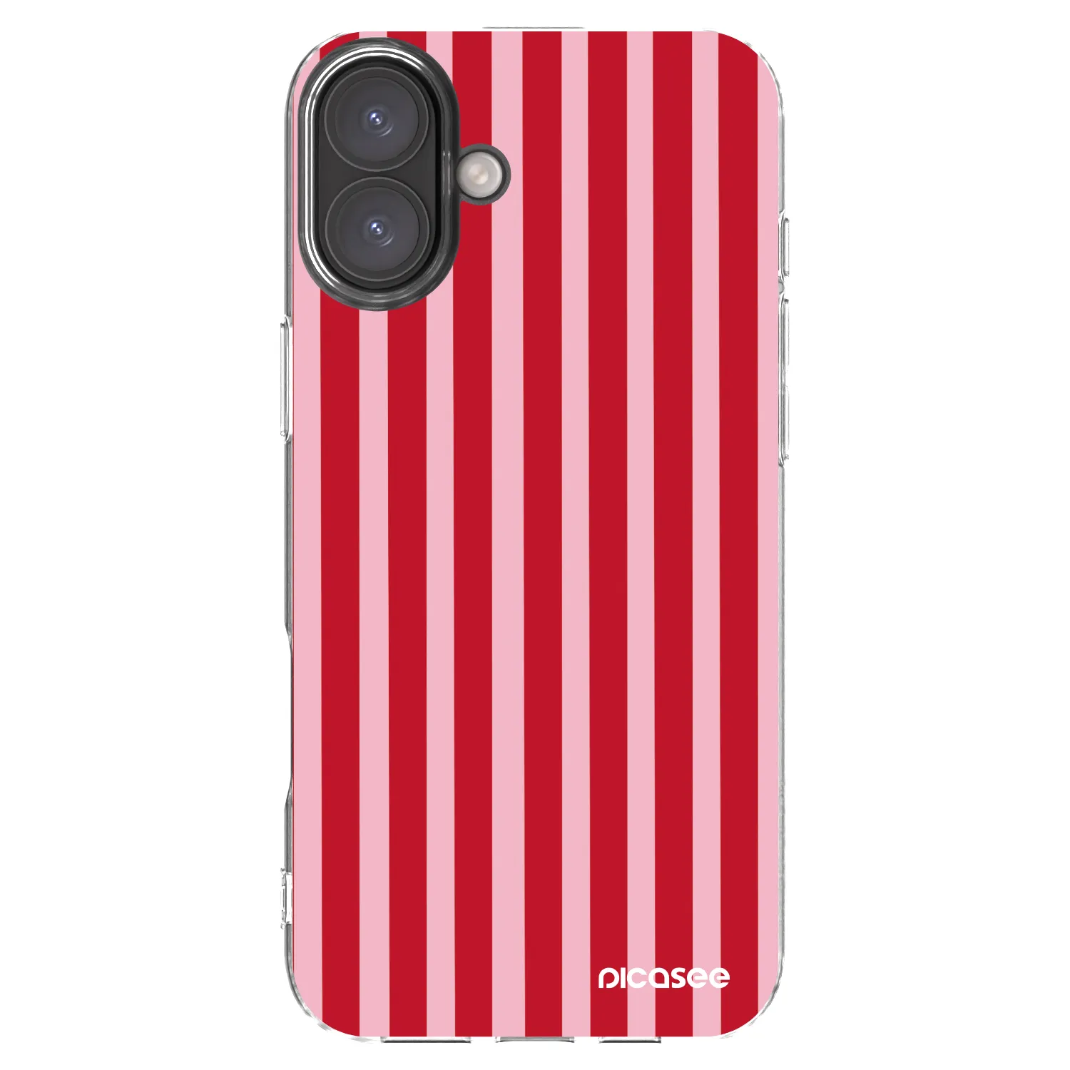 Picasee διαφανής θήκη σιλικόνης Apple iPhone 16 Plus - Lines red