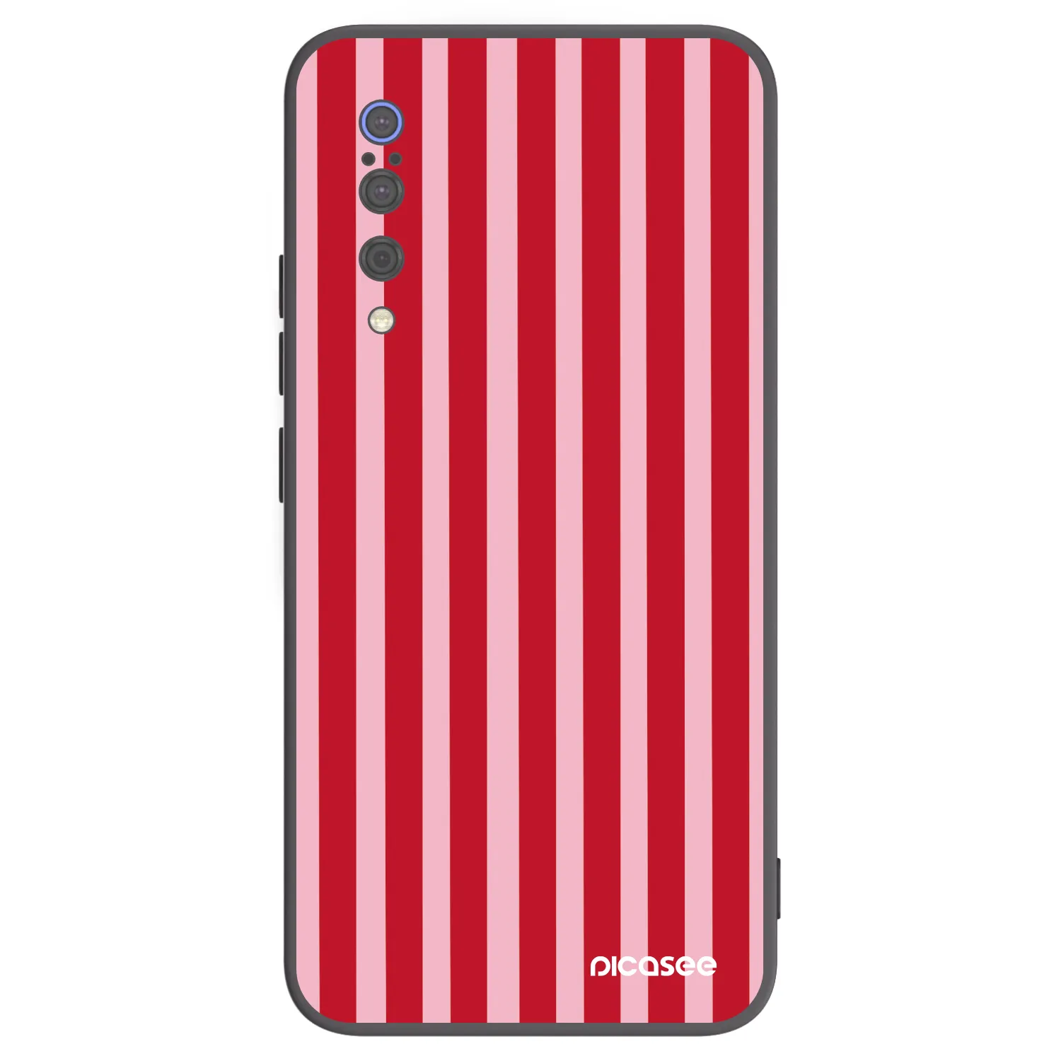 Picasee Μαύρη θήκη σιλικόνης για Xiaomi Mi 9 - Lines red