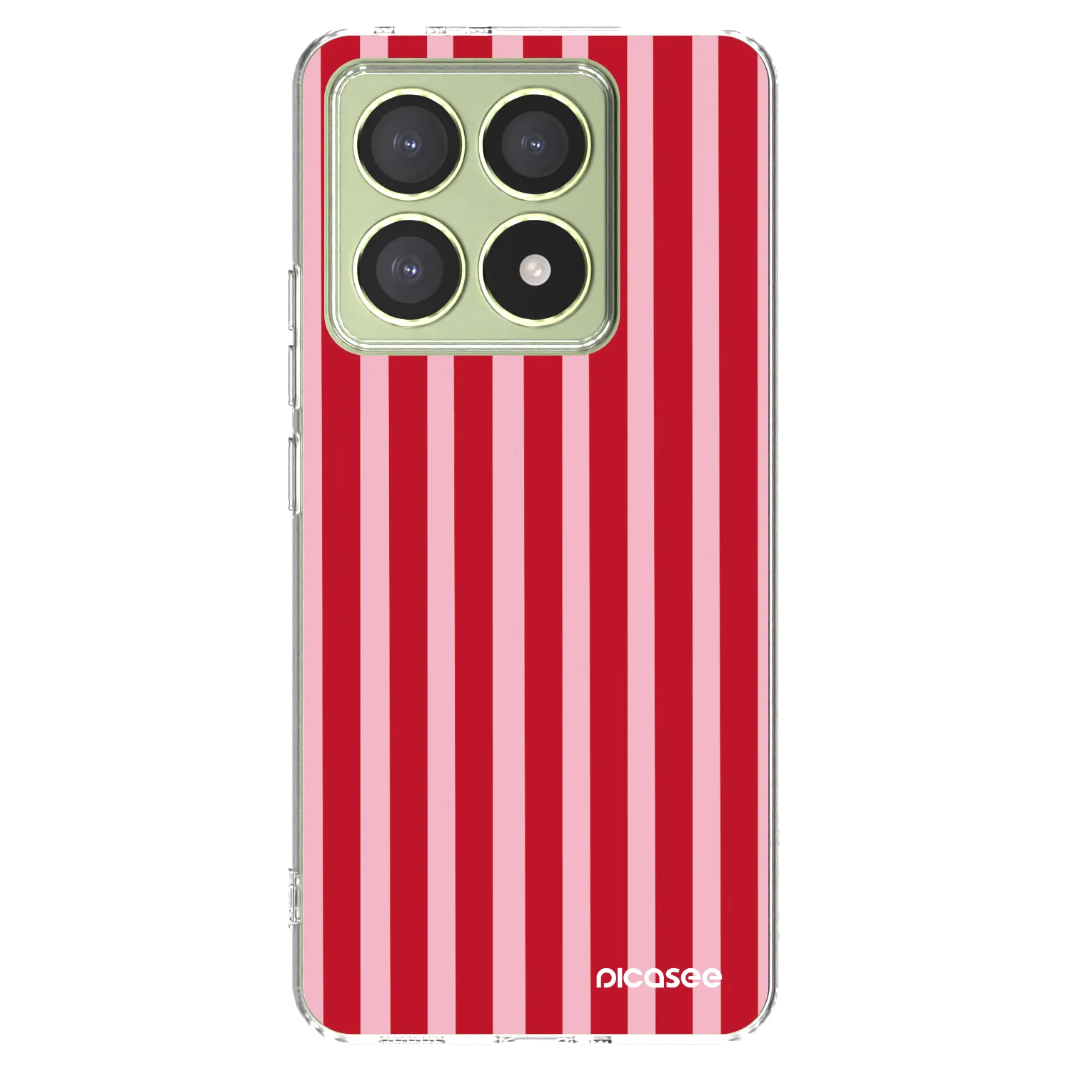 Picasee διαφανής θήκη σιλικόνης Xiaomi 14T - Lines red