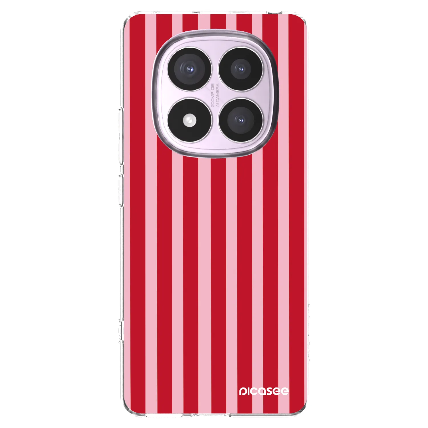 Picasee διαφανής θήκη σιλικόνης Xiaomi Redmi Note 14 Pro 5G - Lines red