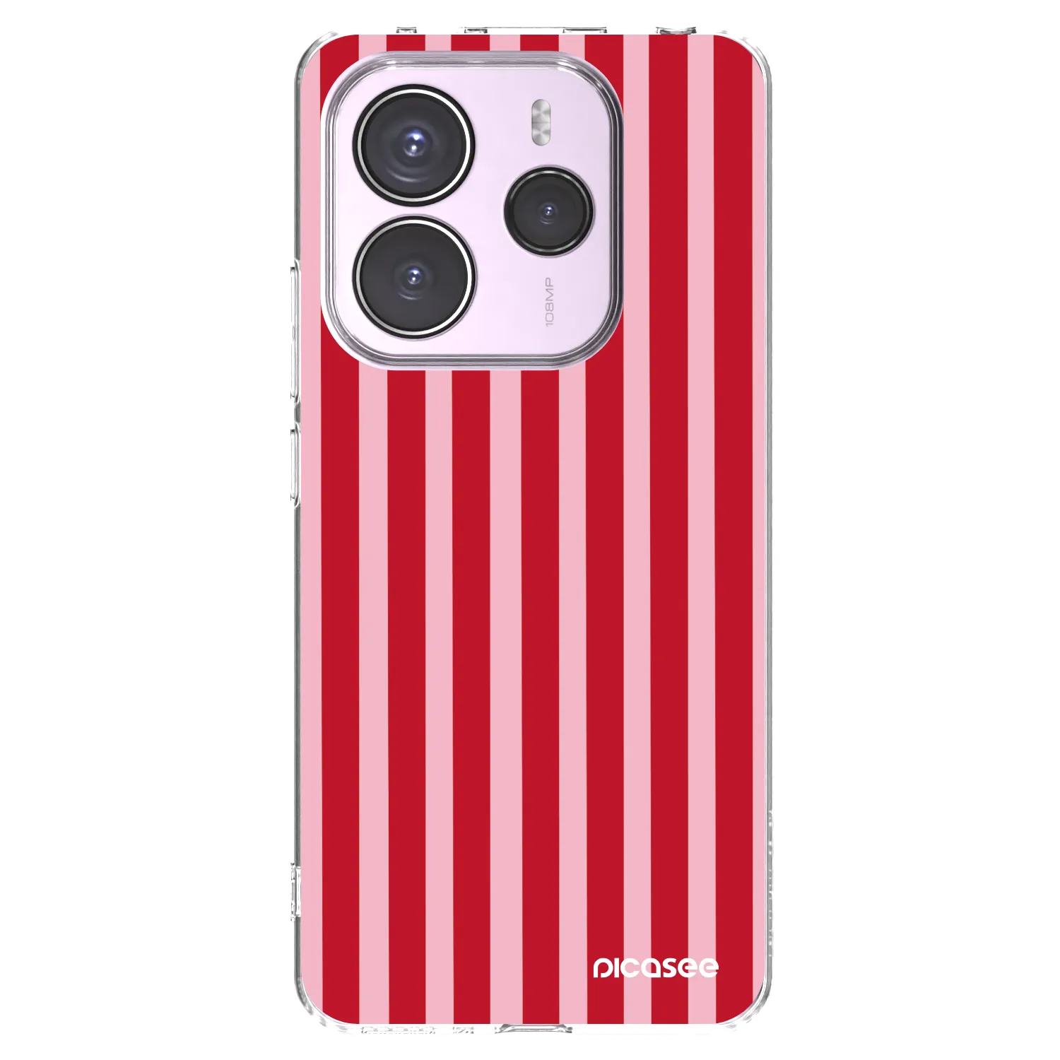 Picasee διαφανής θήκη σιλικόνης Xiaomi Redmi Note 14 5G - Lines red