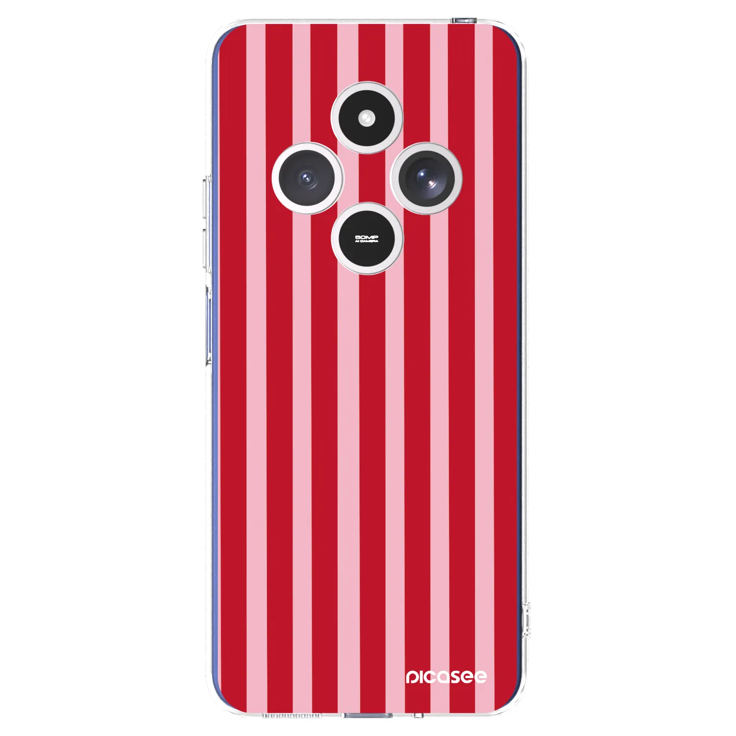Picasee διαφανής θήκη σιλικόνης Xiaomi Redmi 14C - Lines red