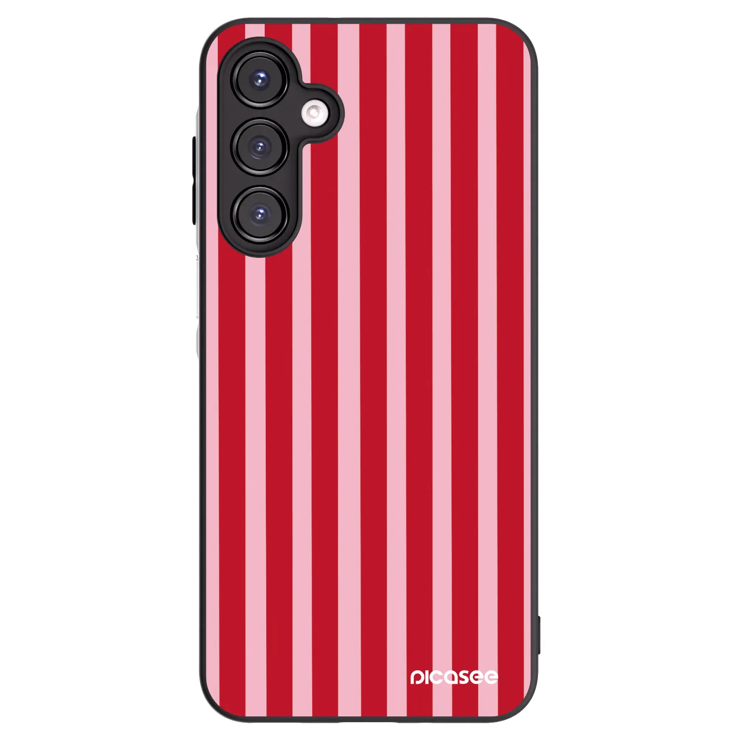 Picasee Μαύρη θήκη σιλικόνης για Samsung Galaxy A16 5G - Lines red