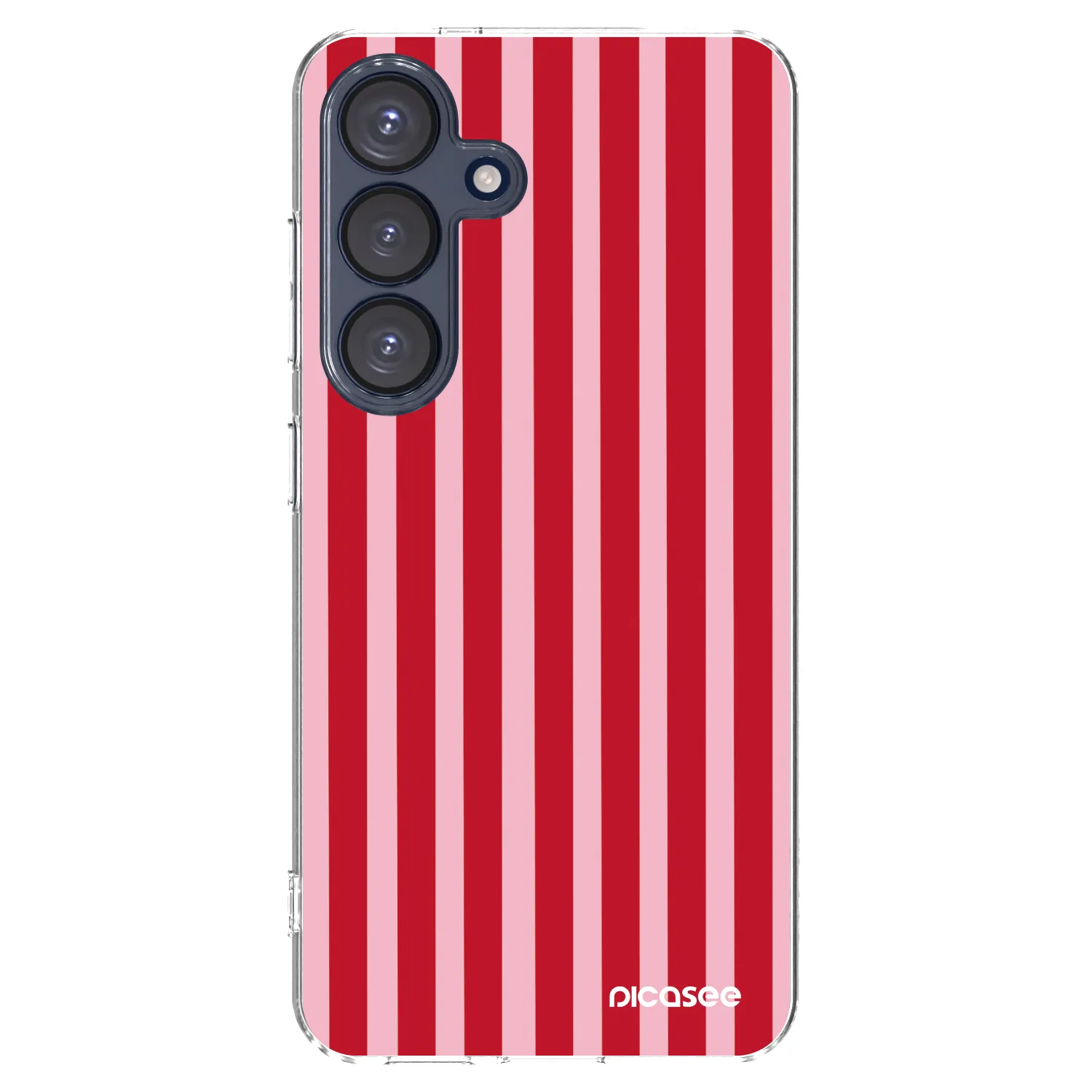 Picasee διαφανής θήκη σιλικόνης Samsung Galaxy S25 5G - Lines red