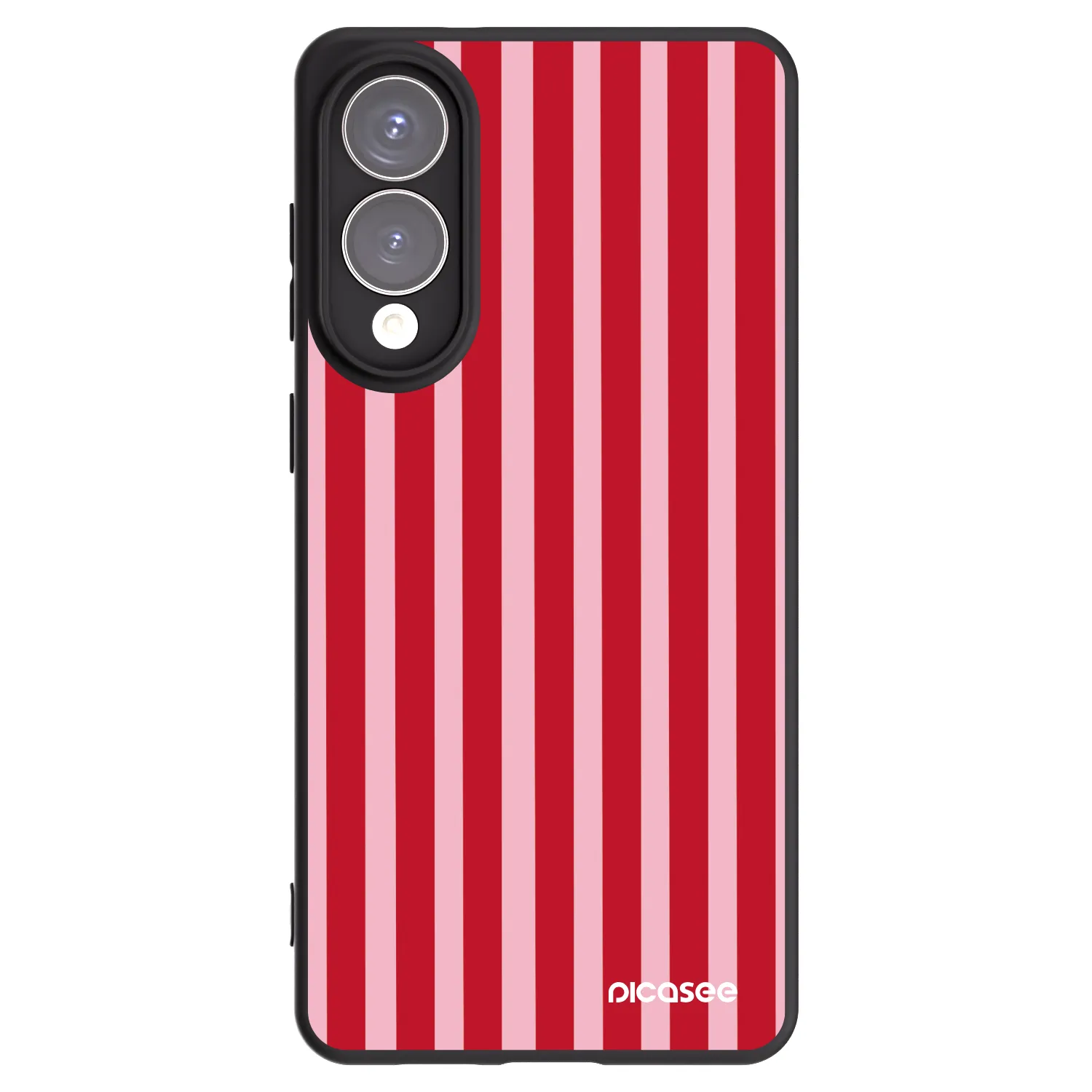 Picasee Μαύρη θήκη σιλικόνης για Samsung Galaxy S25 Edge 5G - Lines red