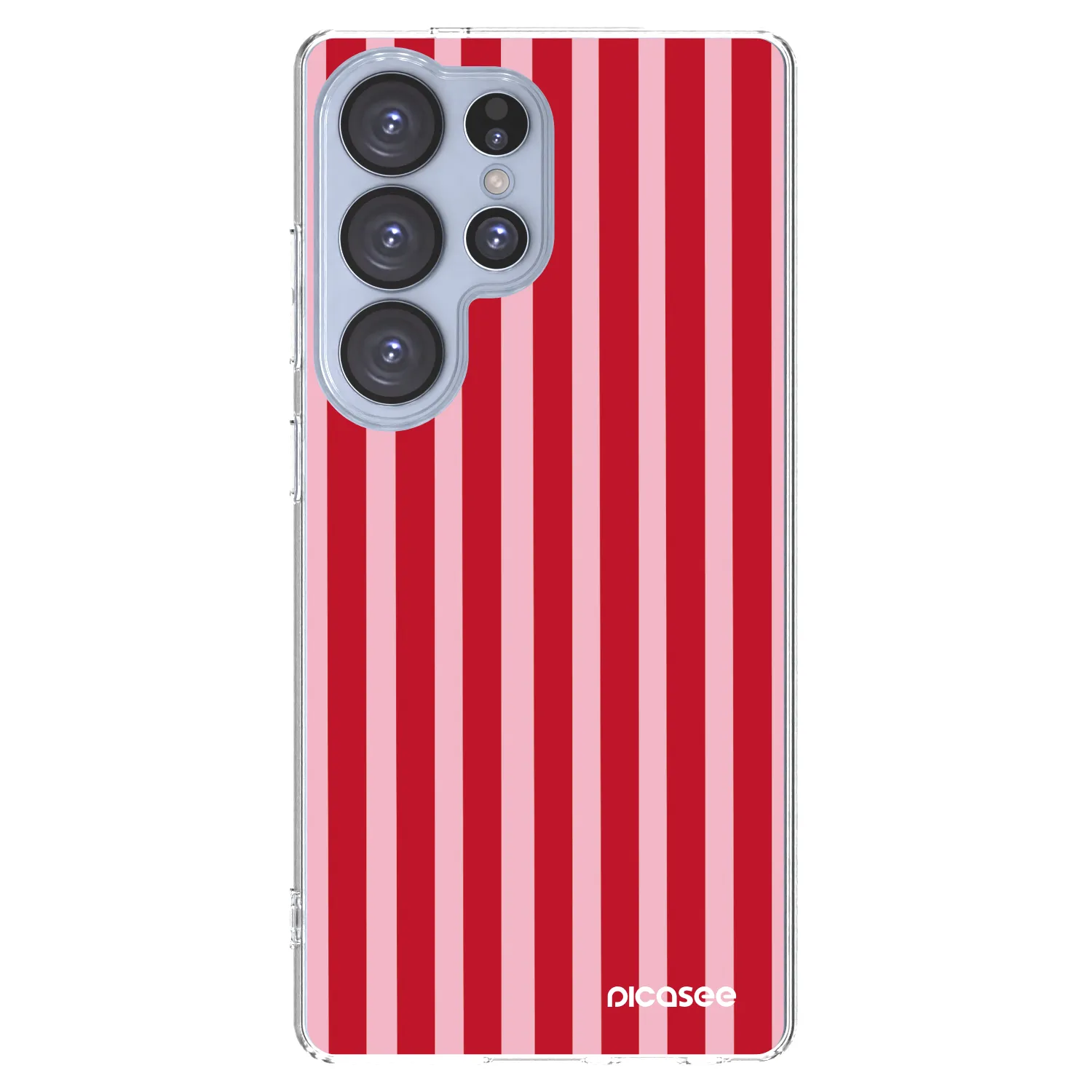 Picasee διαφανής θήκη σιλικόνης Samsung Galaxy S25 Ultra 5G - Lines red