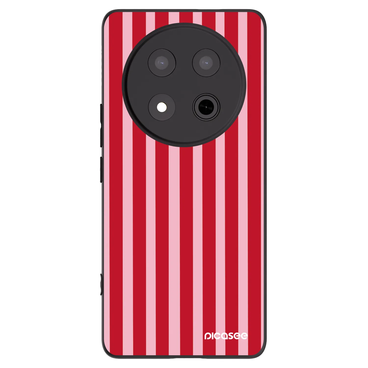 Picasee Μαύρη θήκη σιλικόνης για Honor Magic7 Lite 5G - Lines red