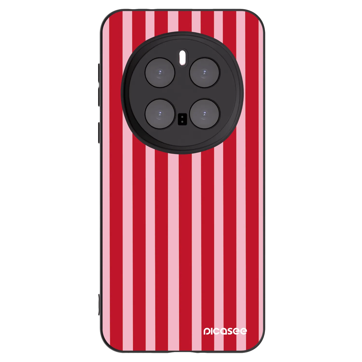 Picasee Μαύρη θήκη σιλικόνης για Honor Magic7 Pro 5G - Lines red