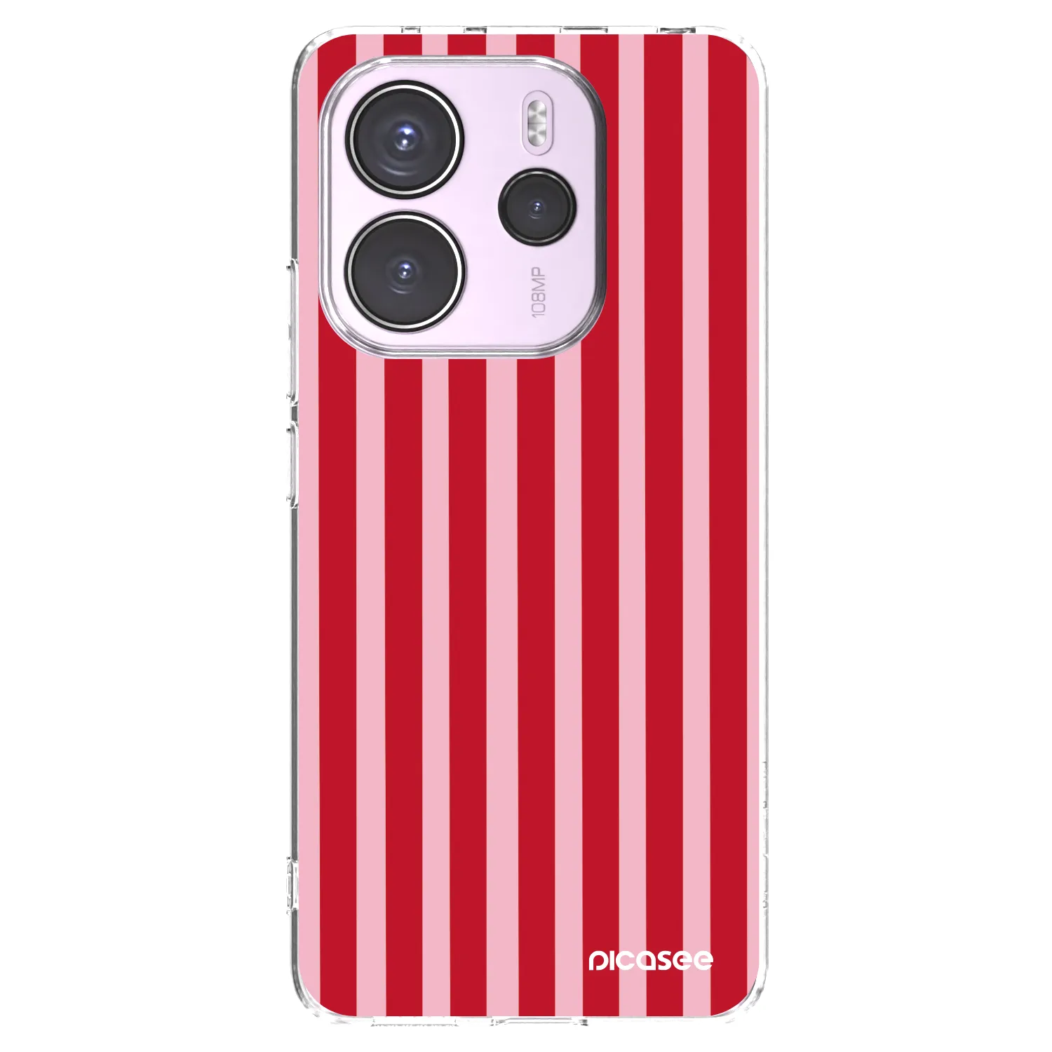 Picasee διαφανής θήκη σιλικόνης Xiaomi Redmi Note 14 4G - Lines red