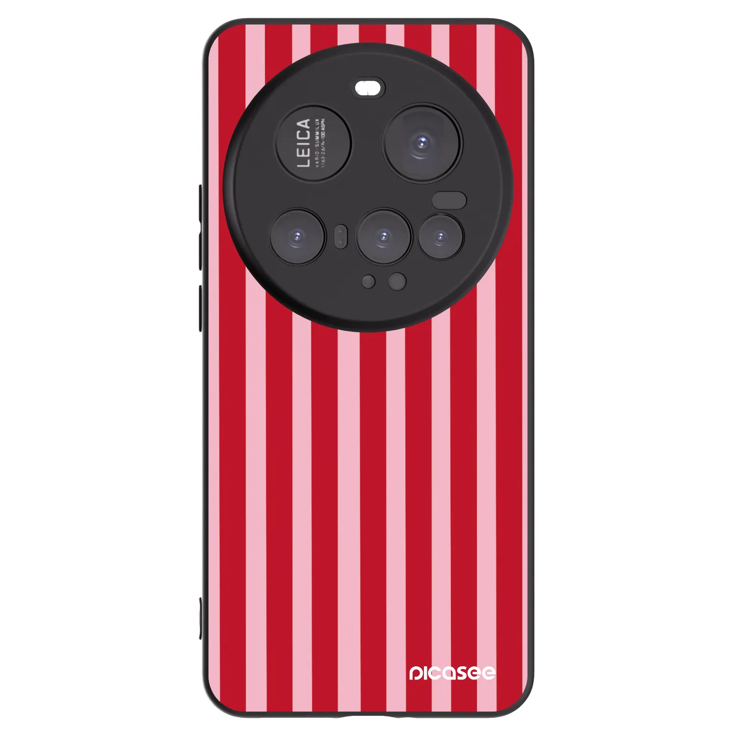 Picasee Μαύρη θήκη σιλικόνης για Xiaomi 15 Ultra - Lines red