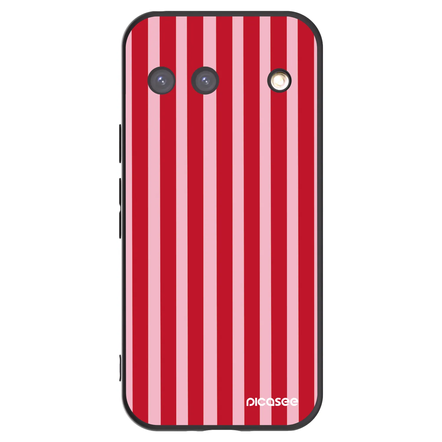 Picasee Μαύρη θήκη σιλικόνης για Google Pixel 9 - Lines red