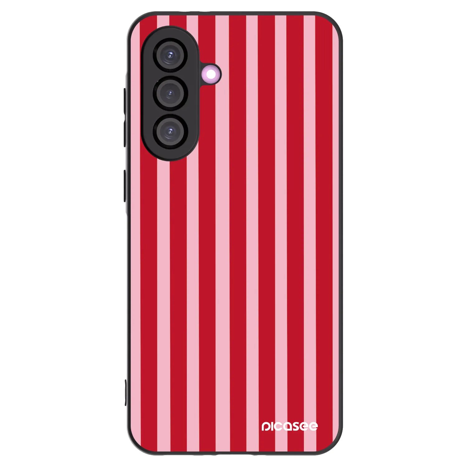 Picasee Μαύρη θήκη σιλικόνης για Samsung Galaxy A36 5G - Lines red