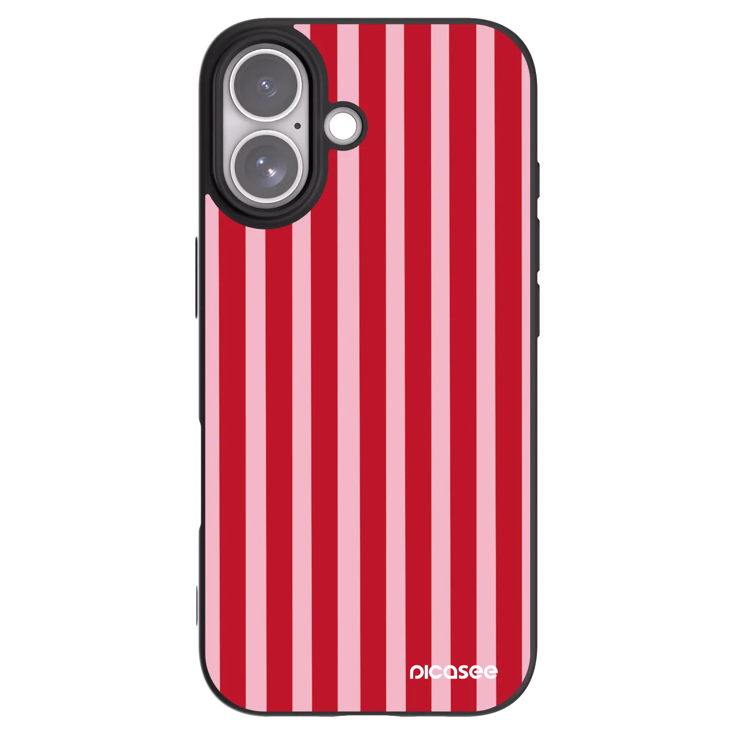 Picasee Μαύρη θήκη σιλικόνης για Apple iPhone 17 - Lines red