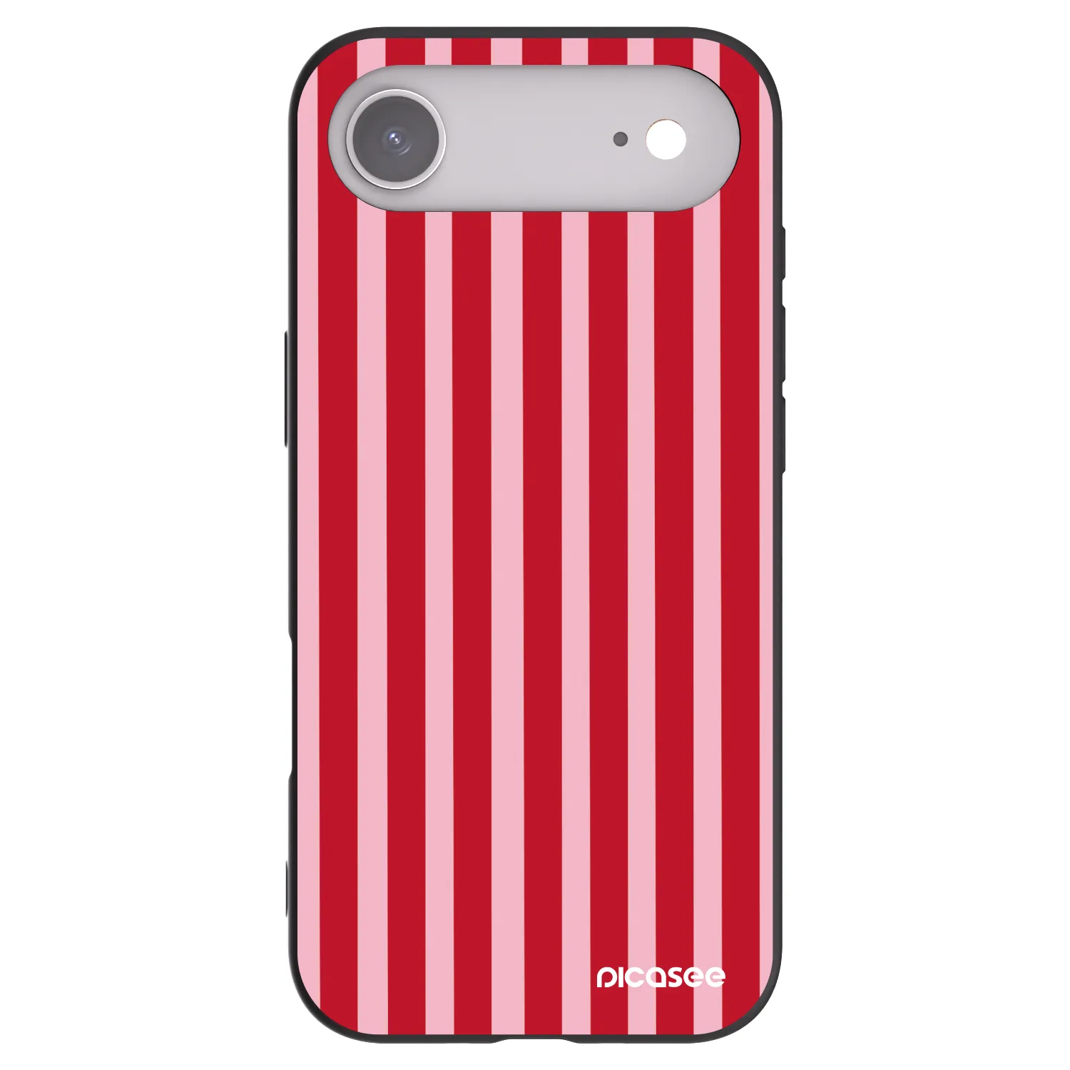 Picasee Μαύρη θήκη σιλικόνης για Apple iPhone Air - Lines red
