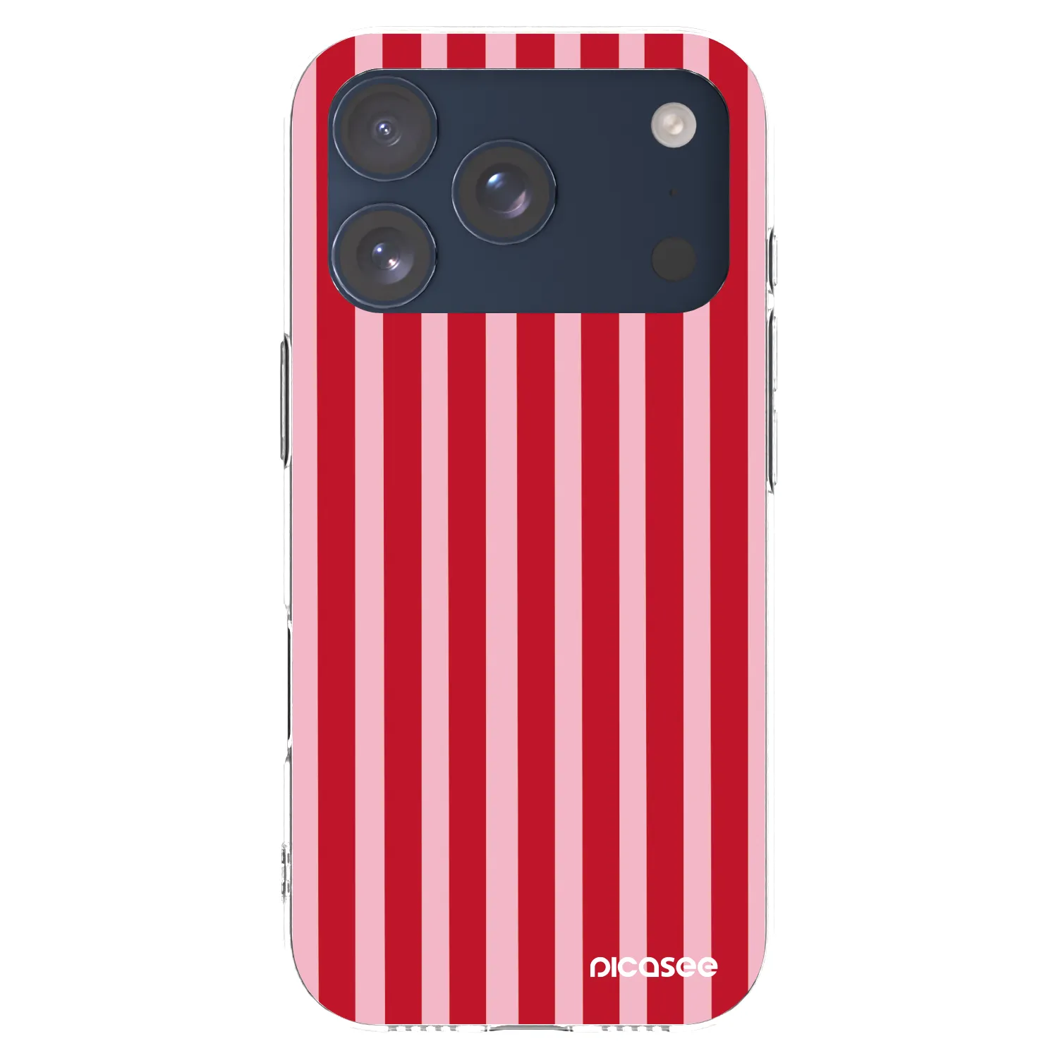 Picasee διαφανής θήκη σιλικόνης Apple iPhone 17 Pro - Lines red