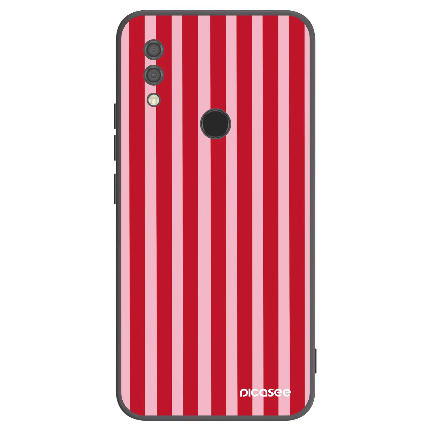 Picasee Μαύρη θήκη σιλικόνης για Xiaomi Redmi 7 - Lines red