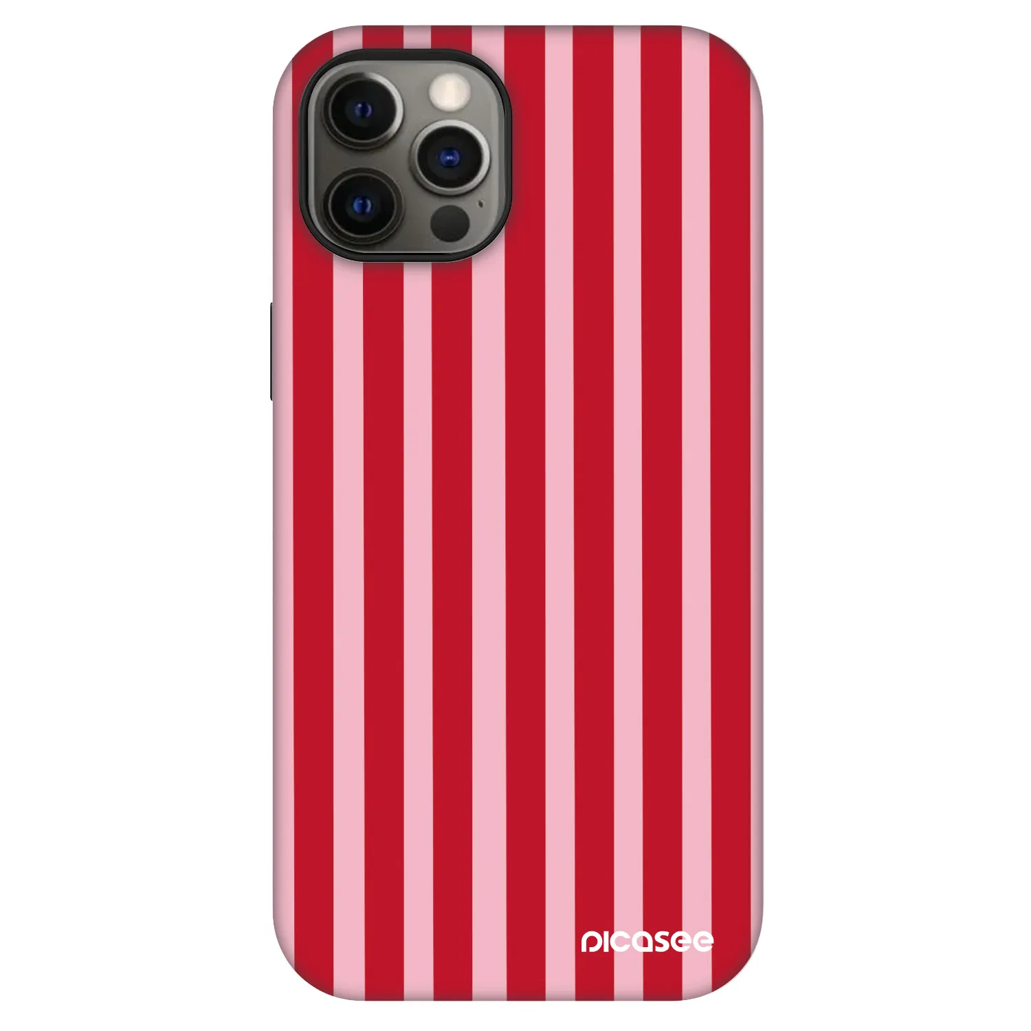 Picasee Fashion Case MagSafe για Apple iPhone 12 - Lines red