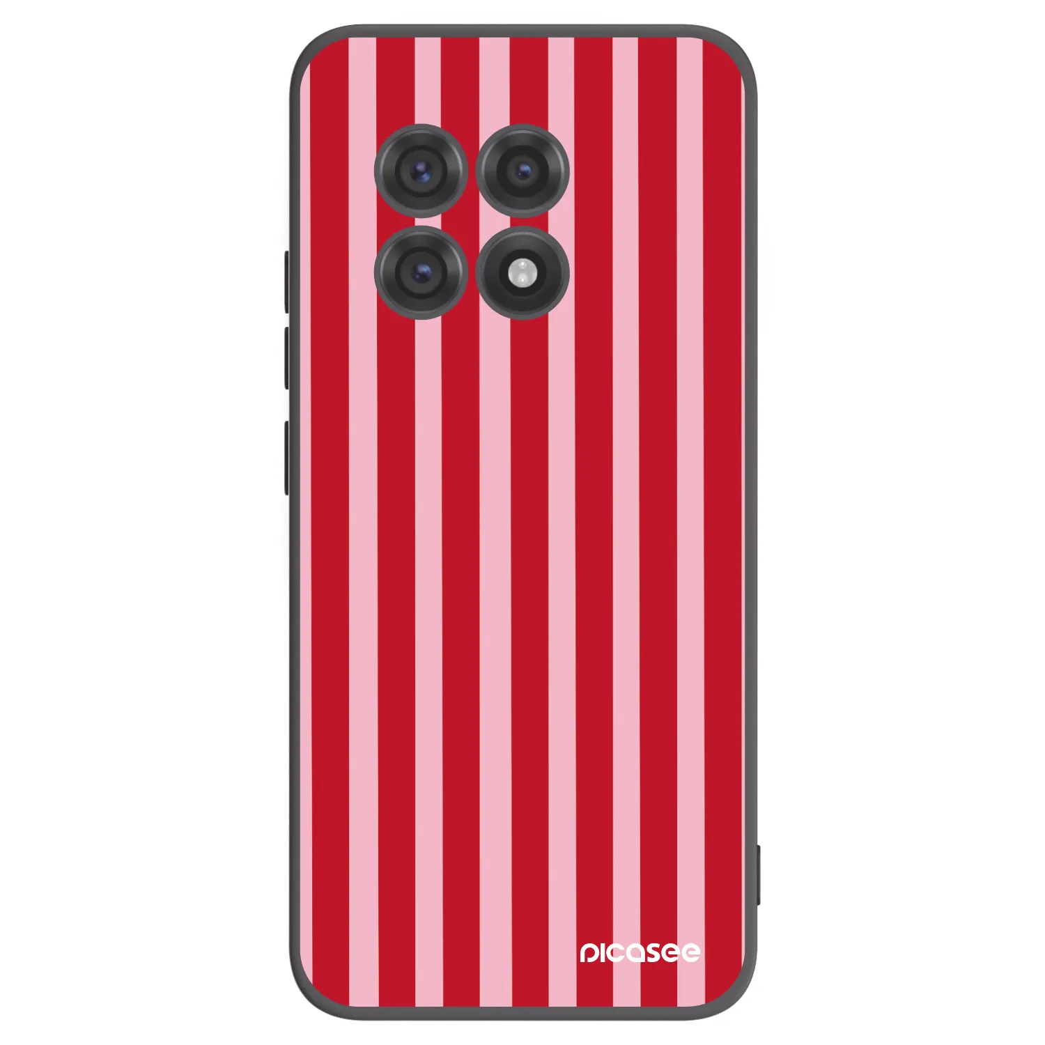 Picasee Μαύρη θήκη σιλικόνης για OnePlus 13R 5G - Lines red