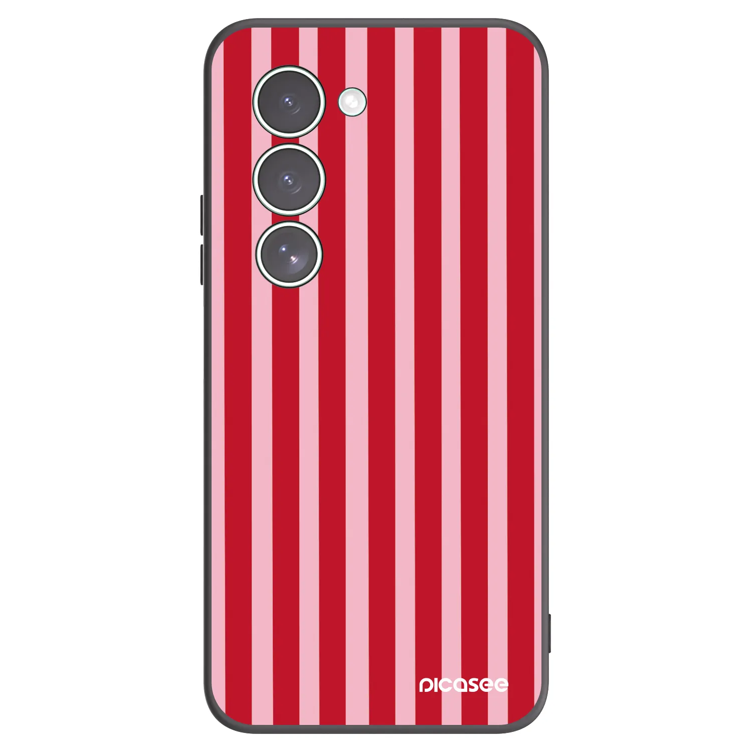 Picasee Μαύρη θήκη σιλικόνης για Xiaomi Redmi 15 5G - Lines red