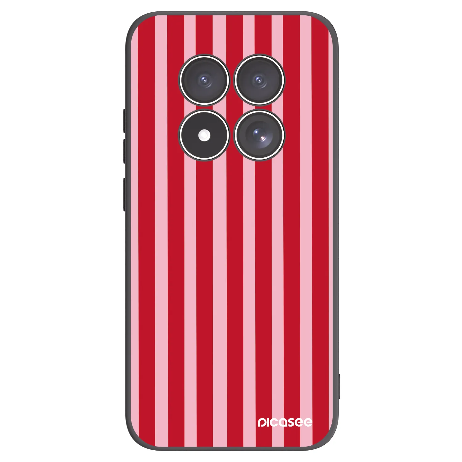 Picasee Μαύρη θήκη σιλικόνης για Xiaomi Redmi Note 15 Pro 4G - Lines red