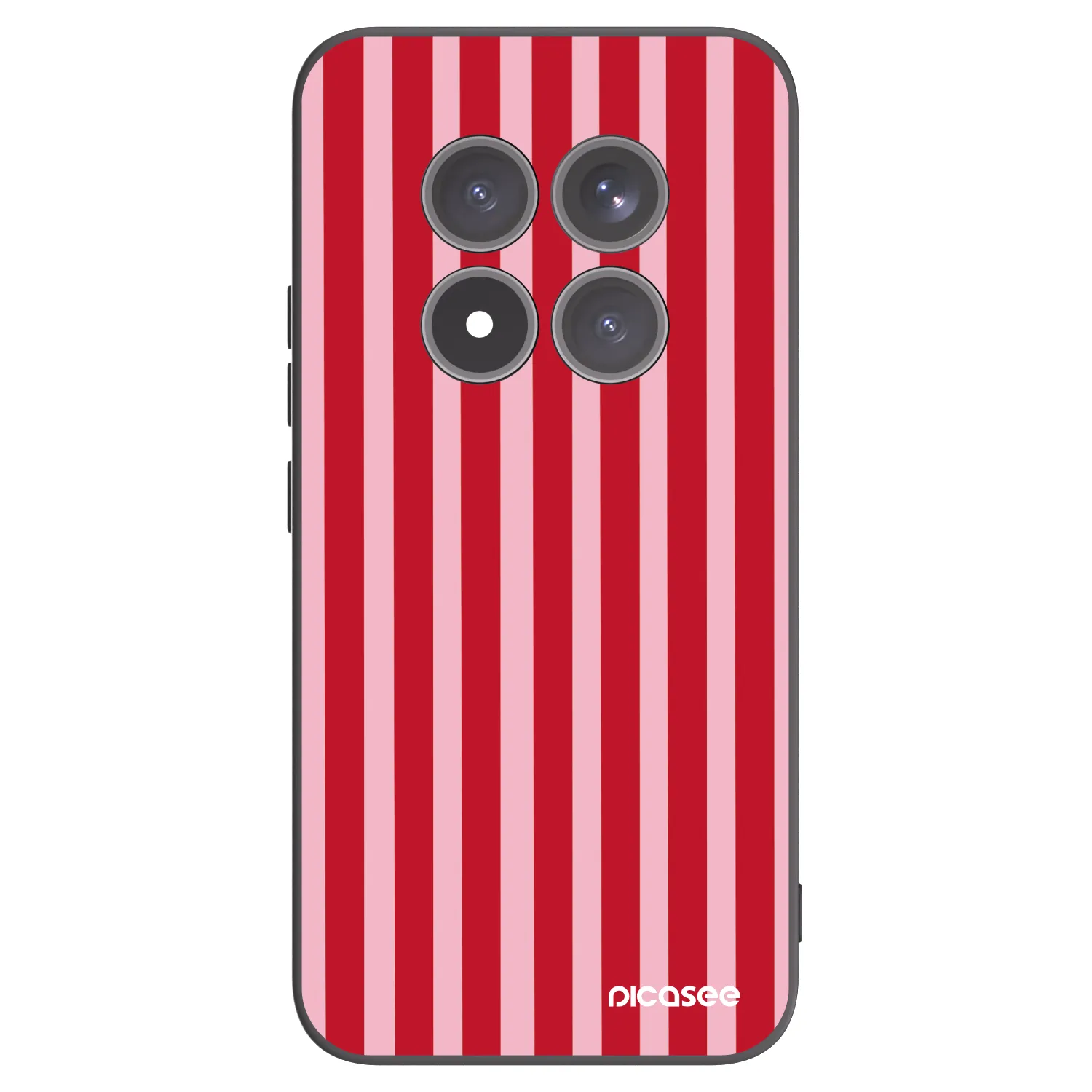Picasee Μαύρη θήκη σιλικόνης για Xiaomi Redmi Note 15 Pro+ - Lines red