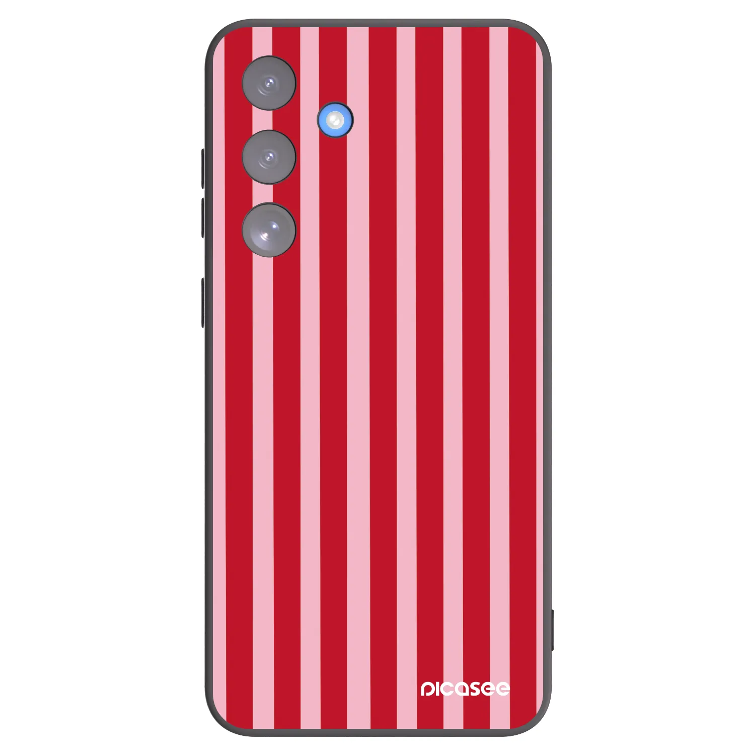 Picasee Μαύρη θήκη σιλικόνης για Samsung Galaxy S25 FE 5G - Lines red