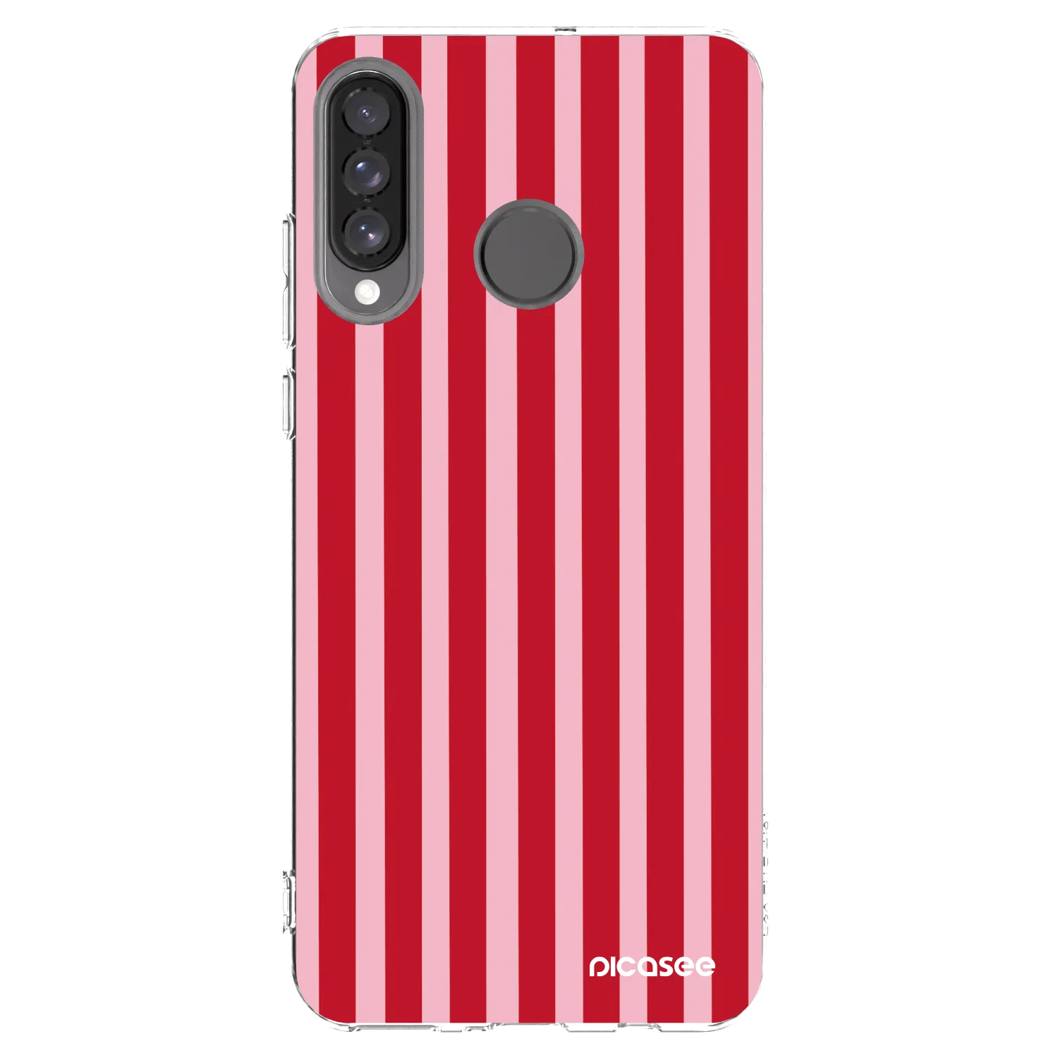 Picasee διαφανής θήκη σιλικόνης Huawei P30 Lite - Lines red