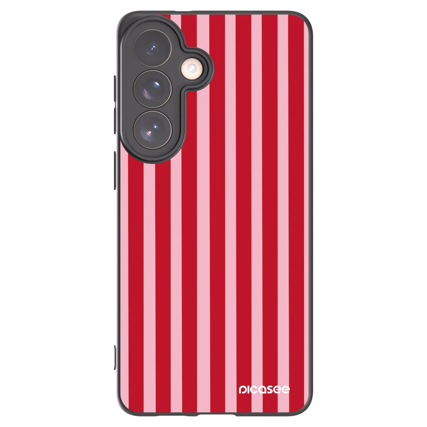 Picasee Μαύρη θήκη σιλικόνης για Samsung Galaxy S26+ - Lines red