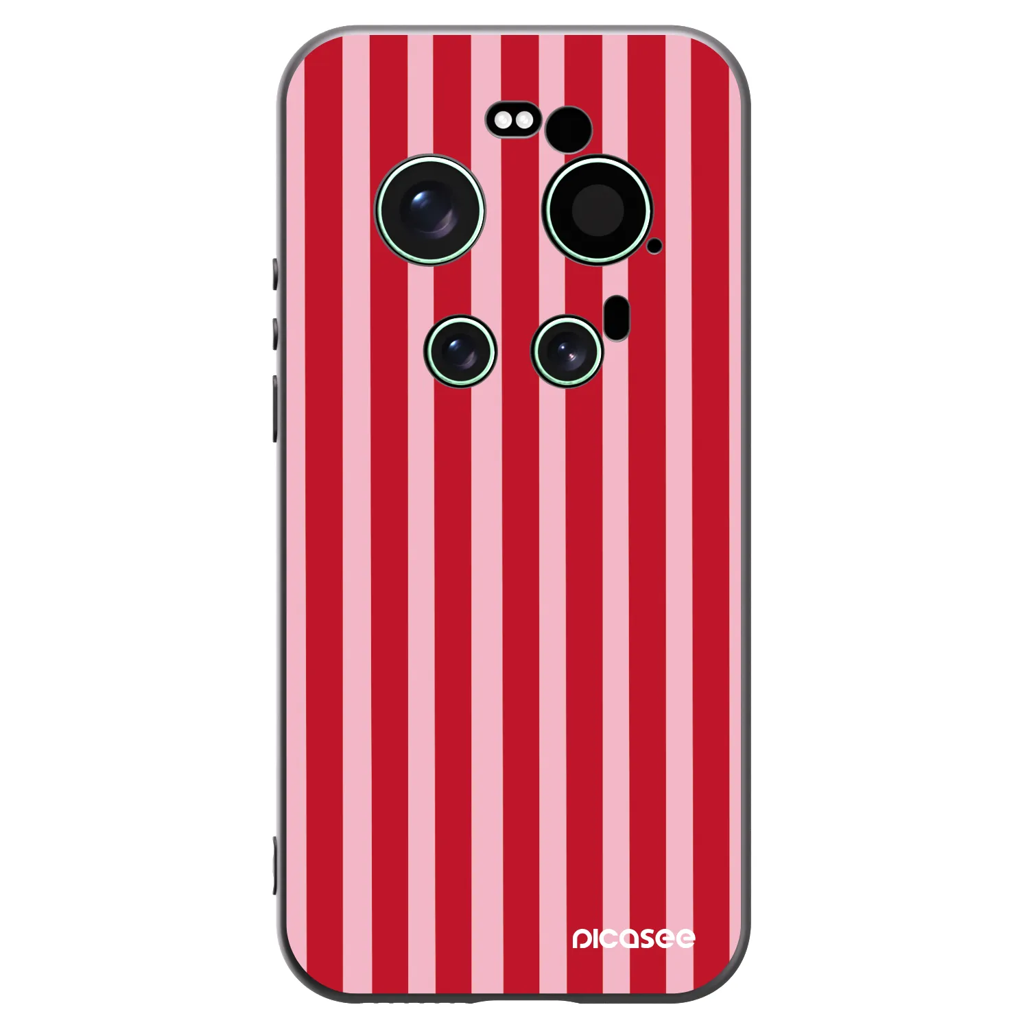 Picasee Μαύρη θήκη σιλικόνης για Xiaomi 17 Ultra - Lines red