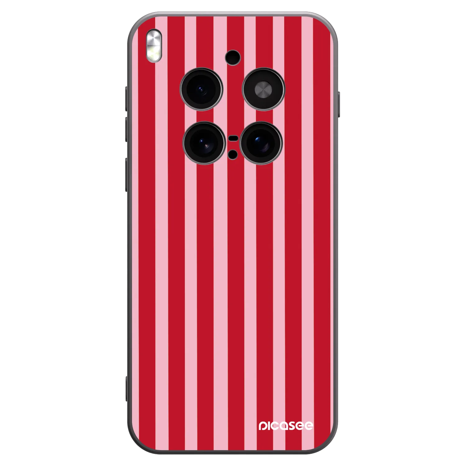 Picasee Μαύρη θήκη σιλικόνης για Vivo X300 Pro - Lines red