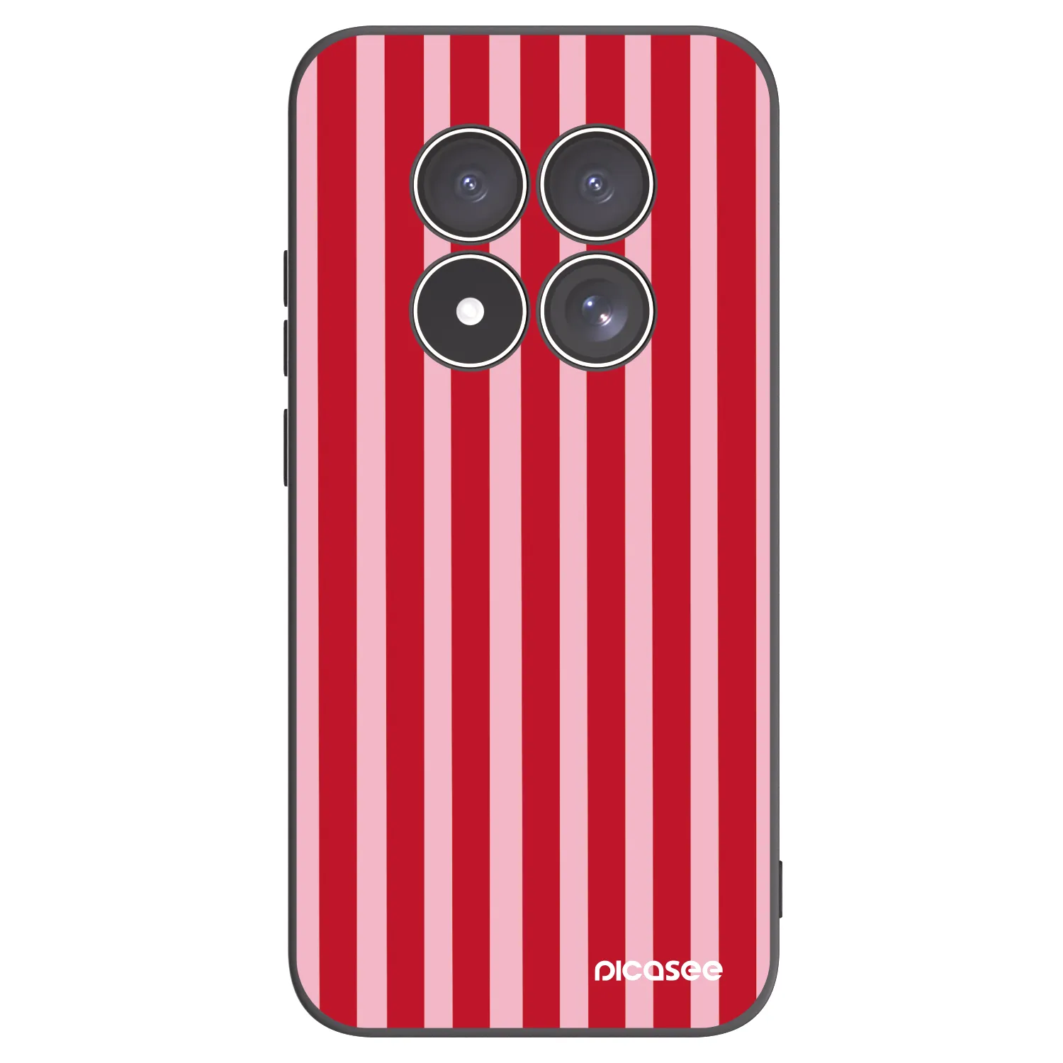 Picasee Μαύρη θήκη σιλικόνης για Xiaomi Redmi Note 15 Pro 5G - Lines red