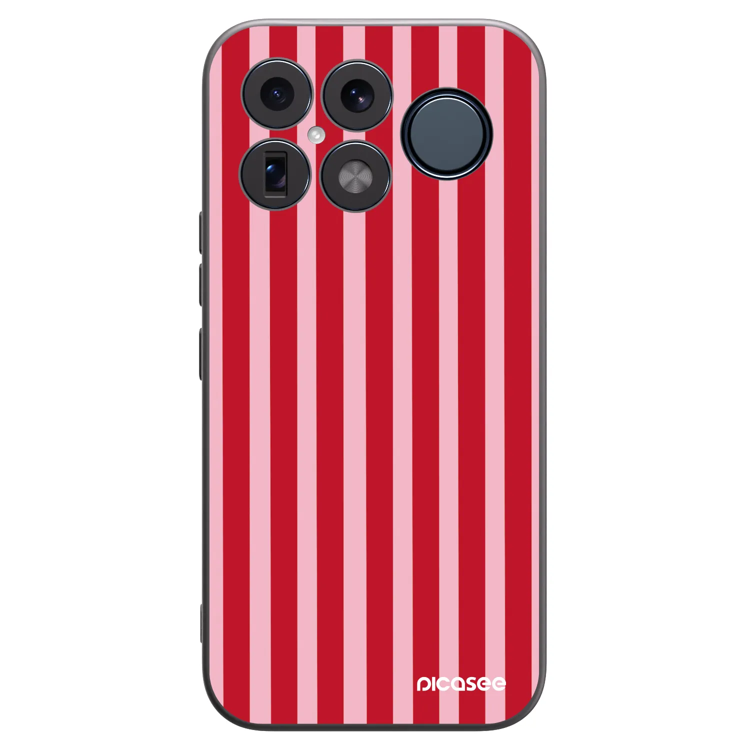 Picasee Μαύρη θήκη σιλικόνης για Xiaomi Poco F8 Ultra - Lines red