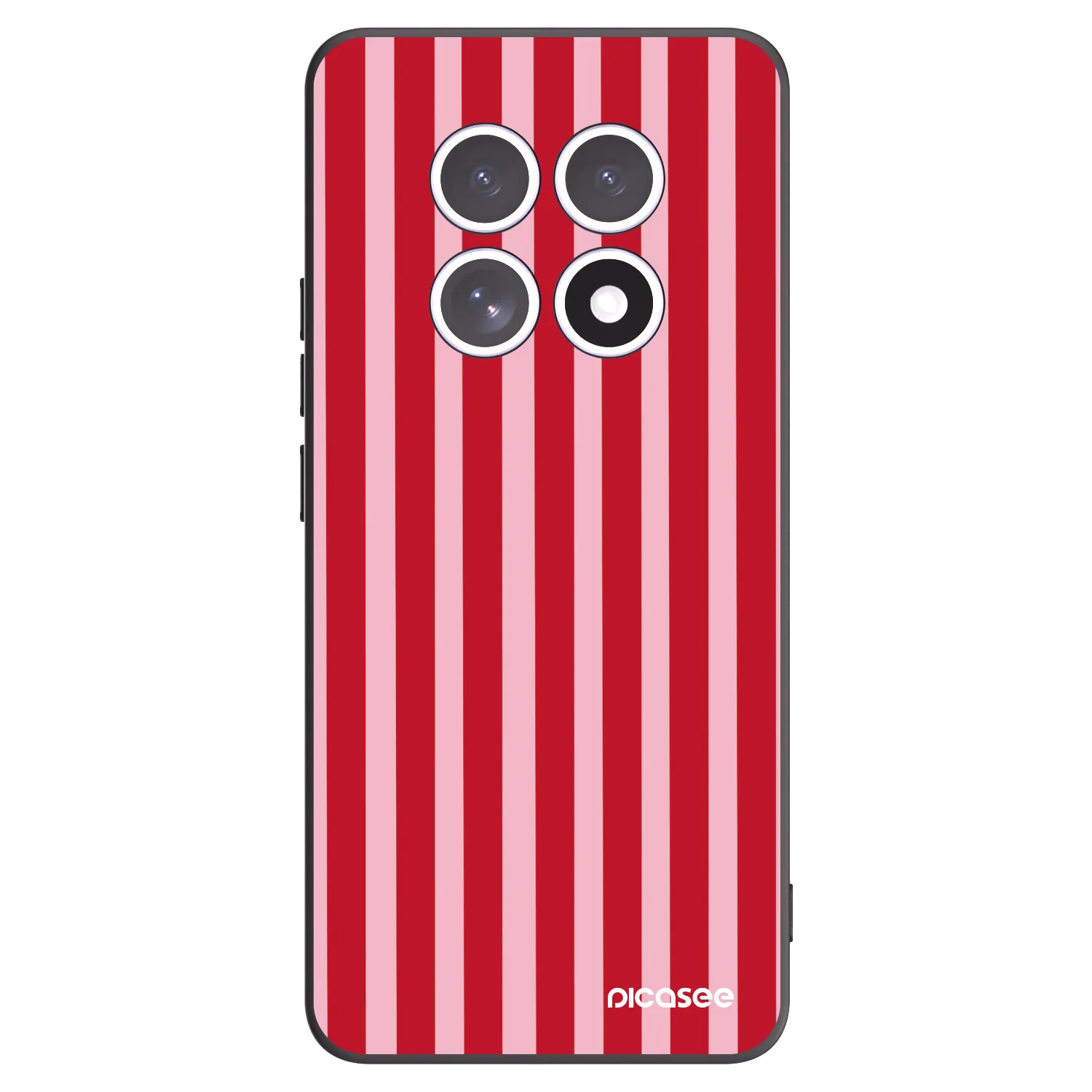 Picasee Μαύρη θήκη σιλικόνης για Xiaomi Redmi Note 15 5G - Lines red