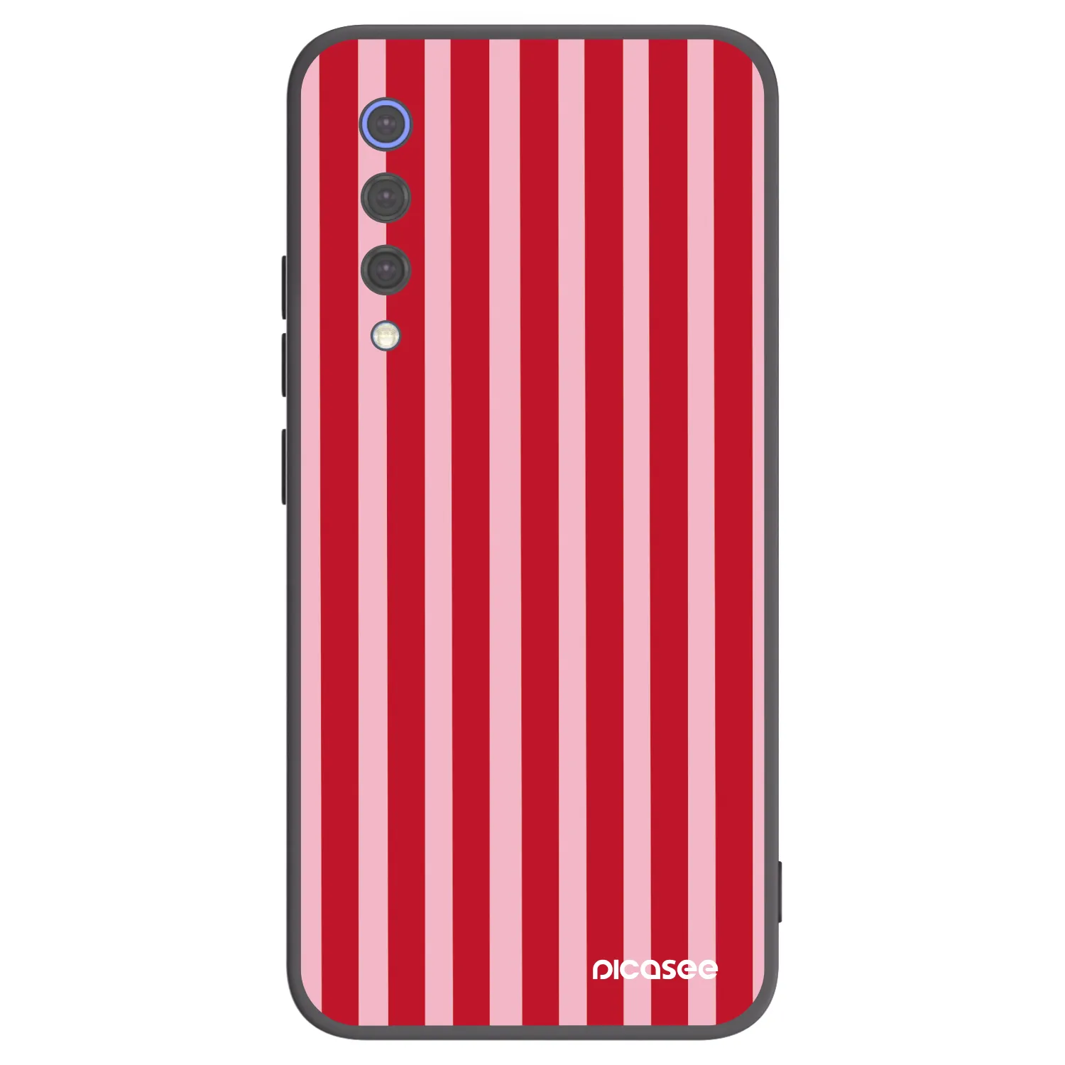 Picasee Μαύρη θήκη σιλικόνης για Xiaomi Mi 9 SE - Lines red
