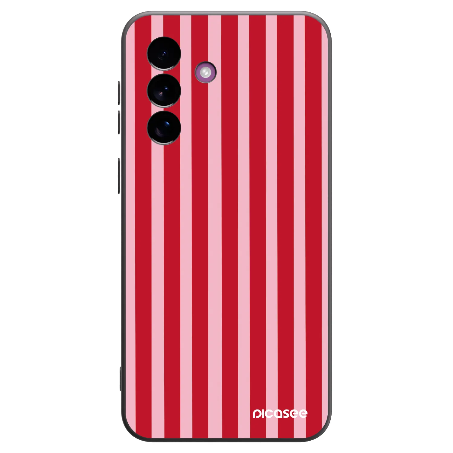 Picasee Μαύρη θήκη σιλικόνης για Samsung Galaxy A37 - Lines red