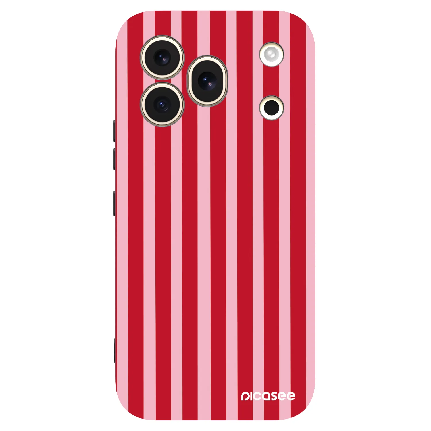 Picasee Μαύρη θήκη σιλικόνης για Honor 600 Pro - Lines red