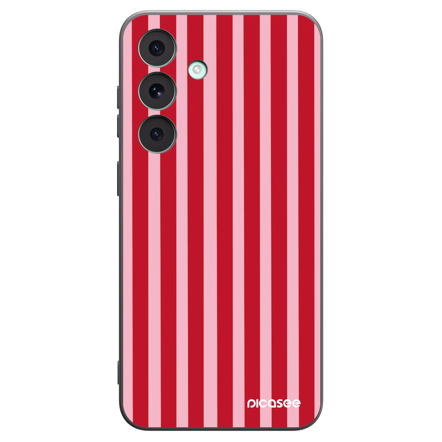 Picasee Μαύρη θήκη σιλικόνης για Samsung Galaxy S26 FE - Lines red