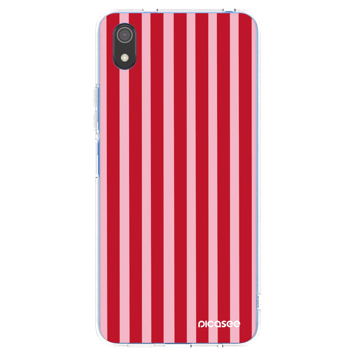 Picasee διαφανής θήκη σιλικόνης Xiaomi Redmi 7A - Lines red