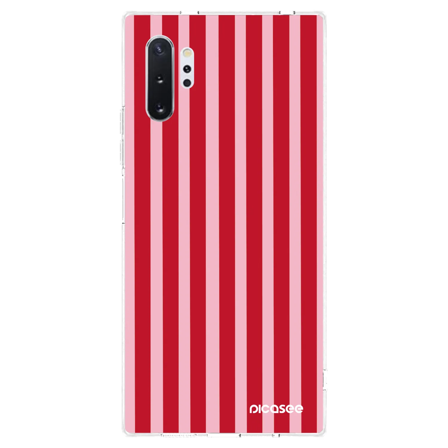 Picasee διαφανής θήκη σιλικόνης Samsung Galaxy Note 10+ N975F - Lines red