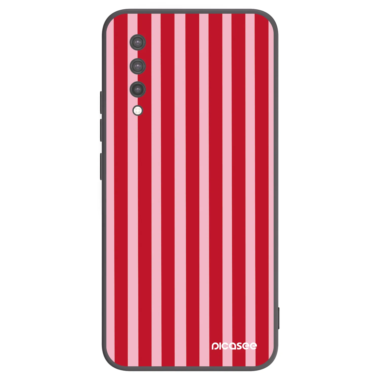 Picasee Μαύρη θήκη σιλικόνης για Xiaomi Mi 9 Lite - Lines red