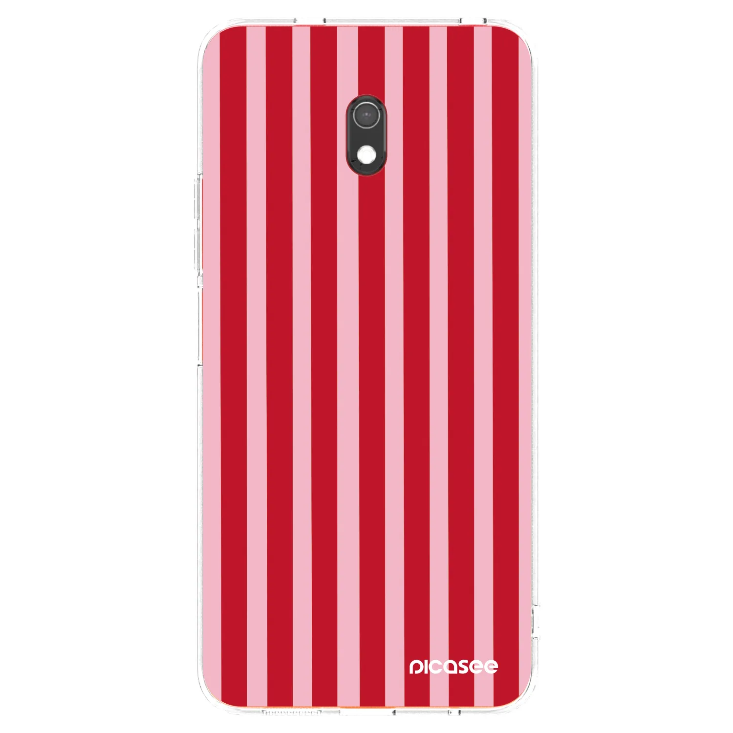 Picasee διαφανής θήκη σιλικόνης Xiaomi Redmi 8A - Lines red