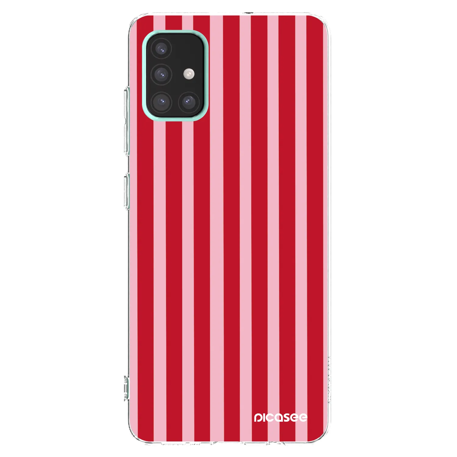 Picasee διαφανής θήκη σιλικόνης Samsung Galaxy A51 A515F - Lines red