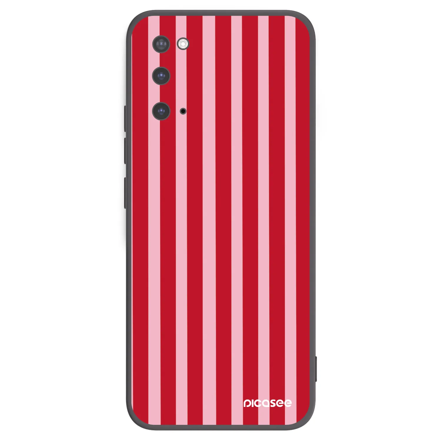 Picasee Μαύρη θήκη σιλικόνης για Samsung Galaxy S20 G980F - Lines red