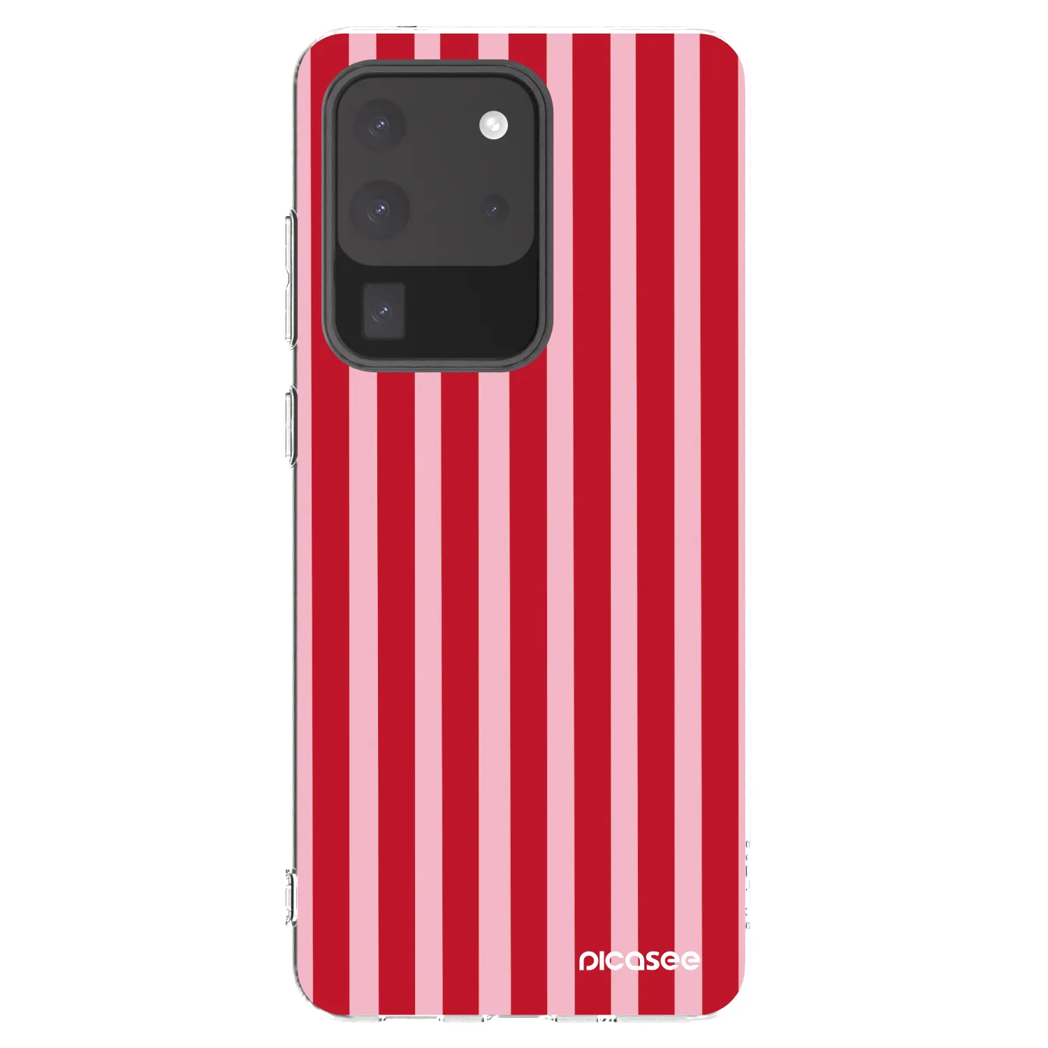 Picasee διαφανής θήκη σιλικόνης Samsung Galaxy S20 Ultra 5G G988F - Lines red