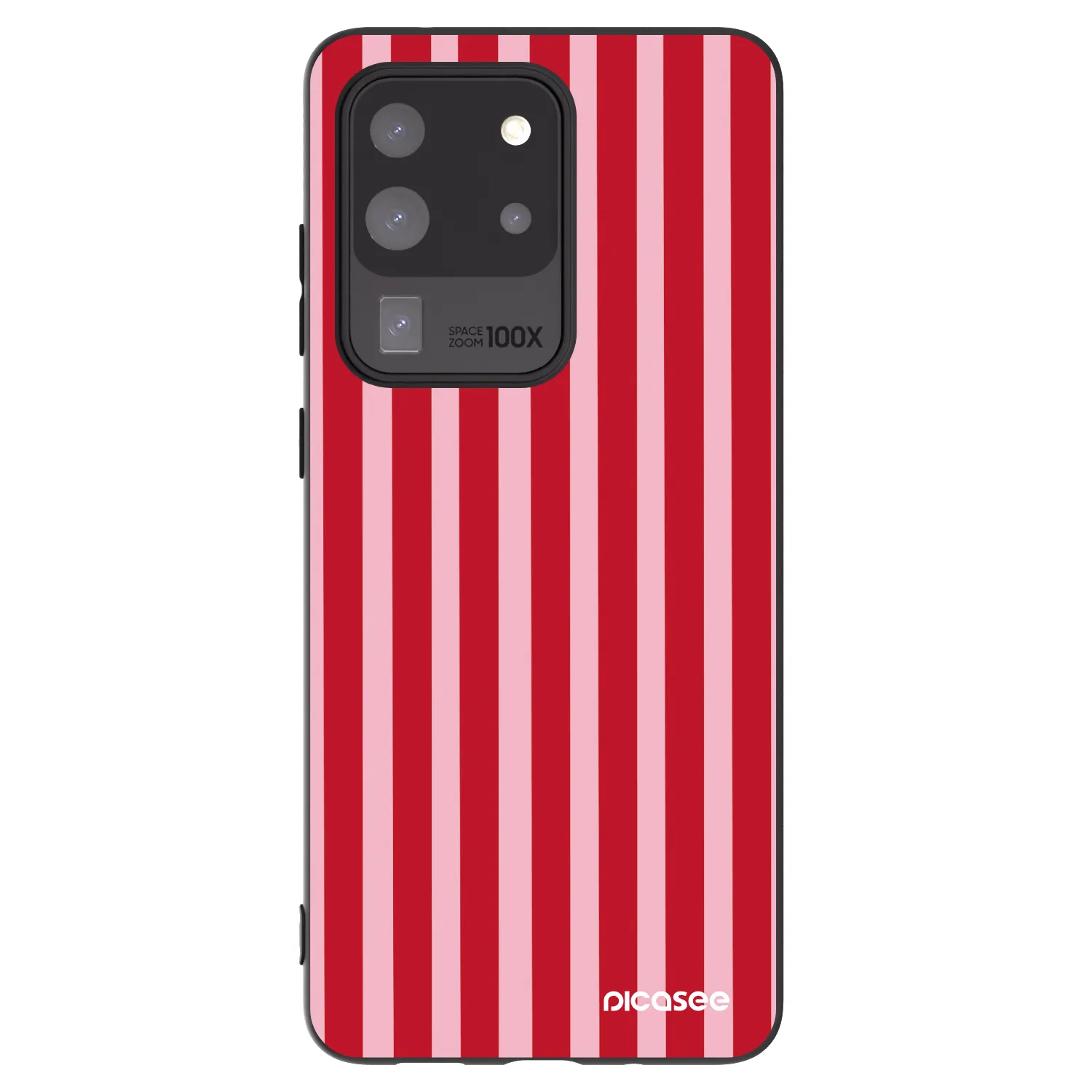 Picasee Μαύρη θήκη σιλικόνης για Samsung Galaxy S20 Ultra 5G G988F - Lines red