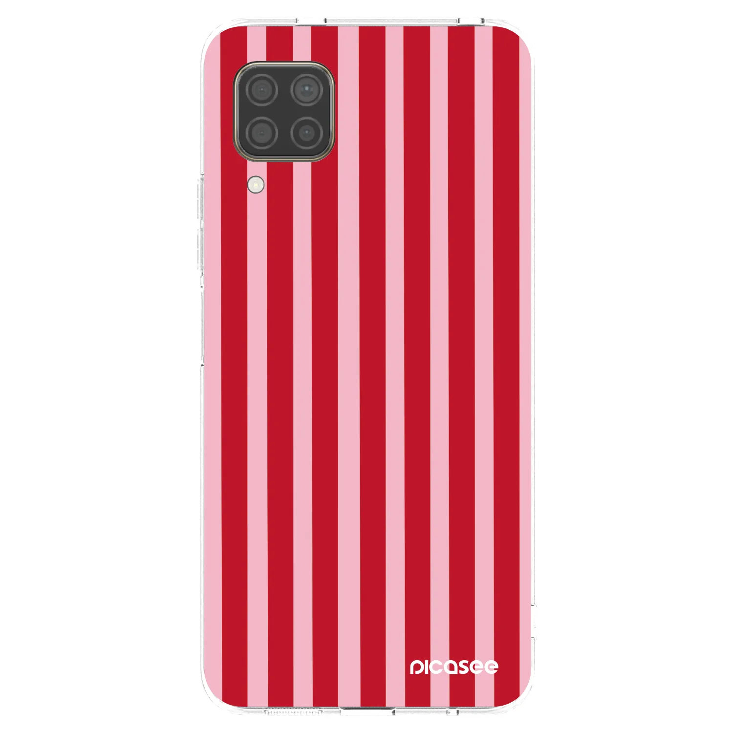 Picasee διαφανής θήκη σιλικόνης Huawei P40 Lite - Lines red