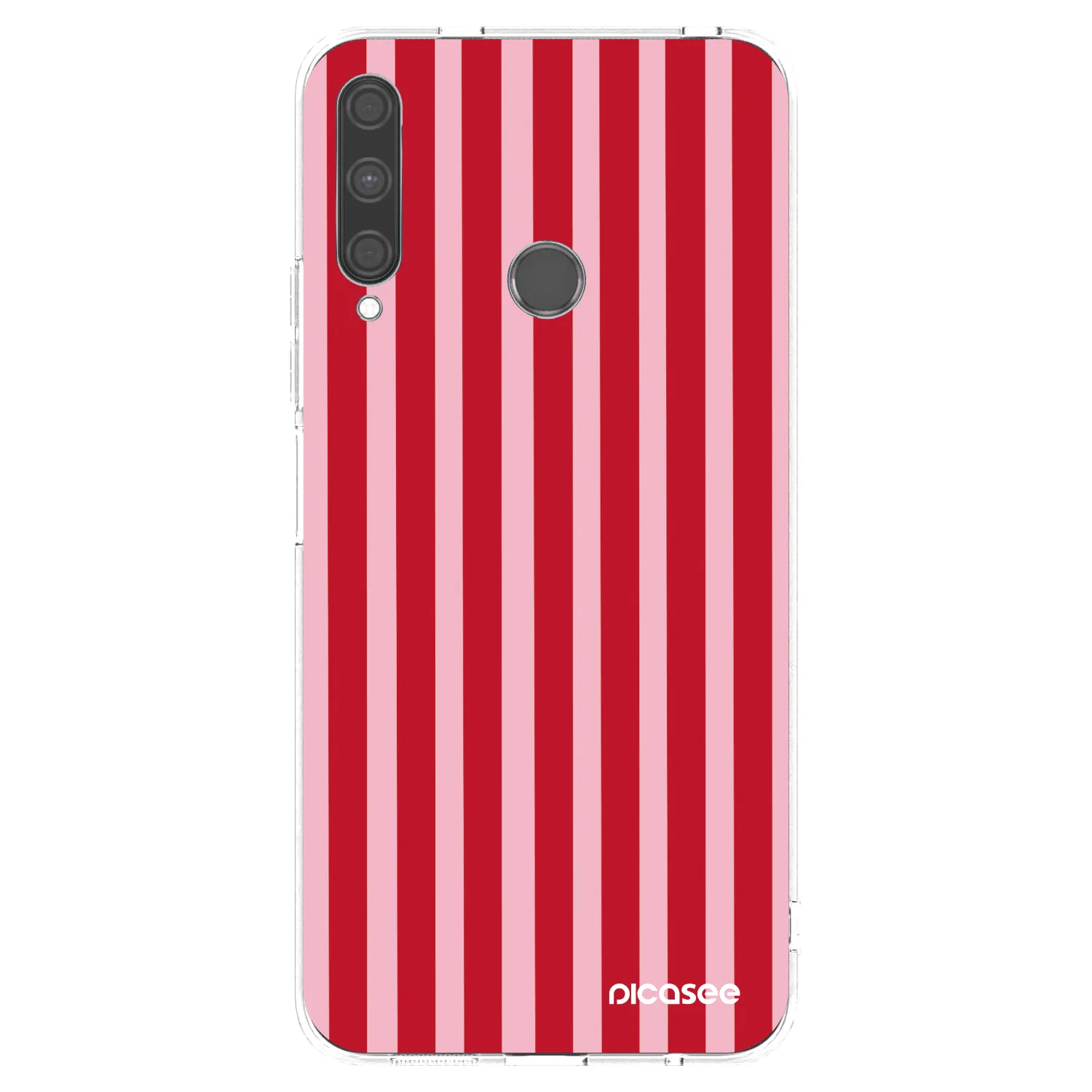 Picasee διαφανής θήκη σιλικόνης Huawei P40 Lite E - Lines red