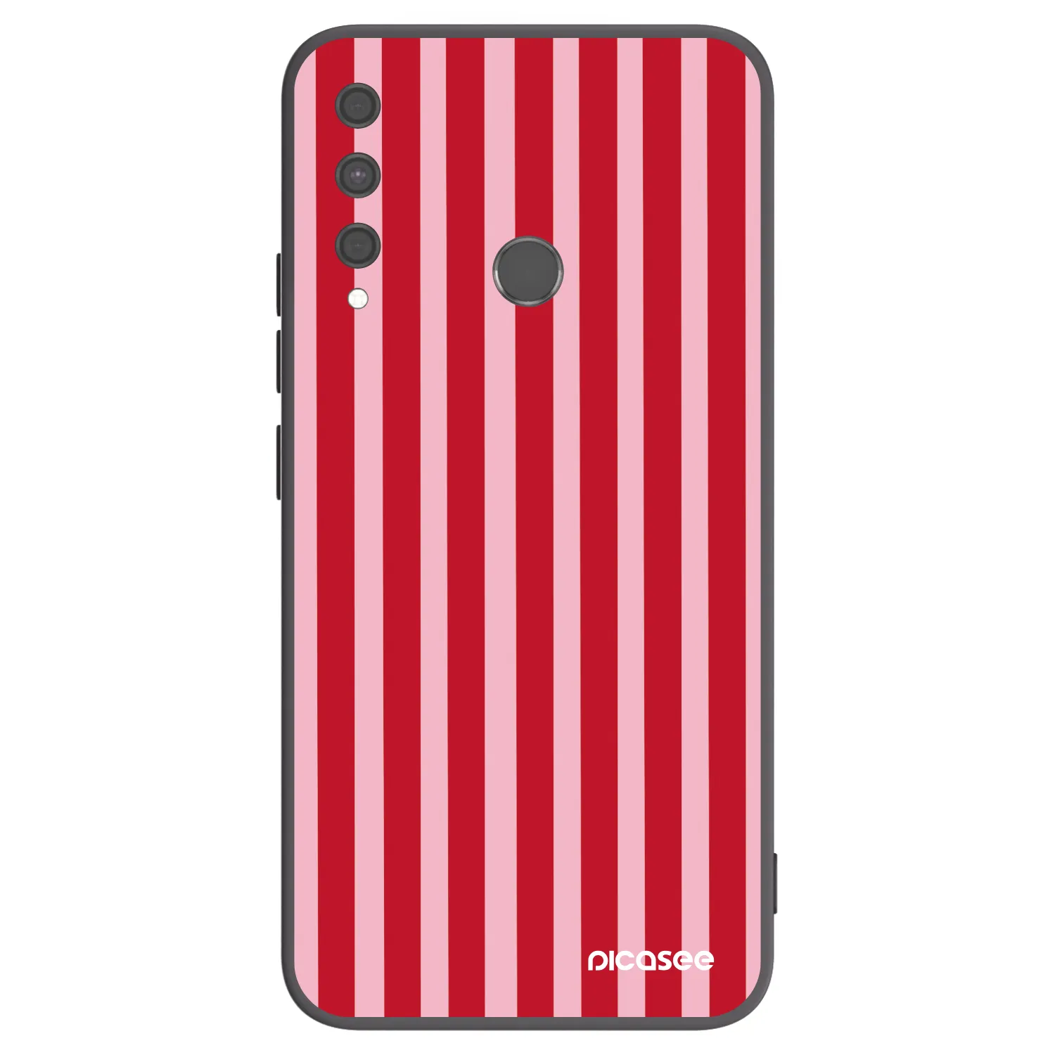 Picasee Μαύρη θήκη σιλικόνης για Huawei P40 Lite E - Lines red